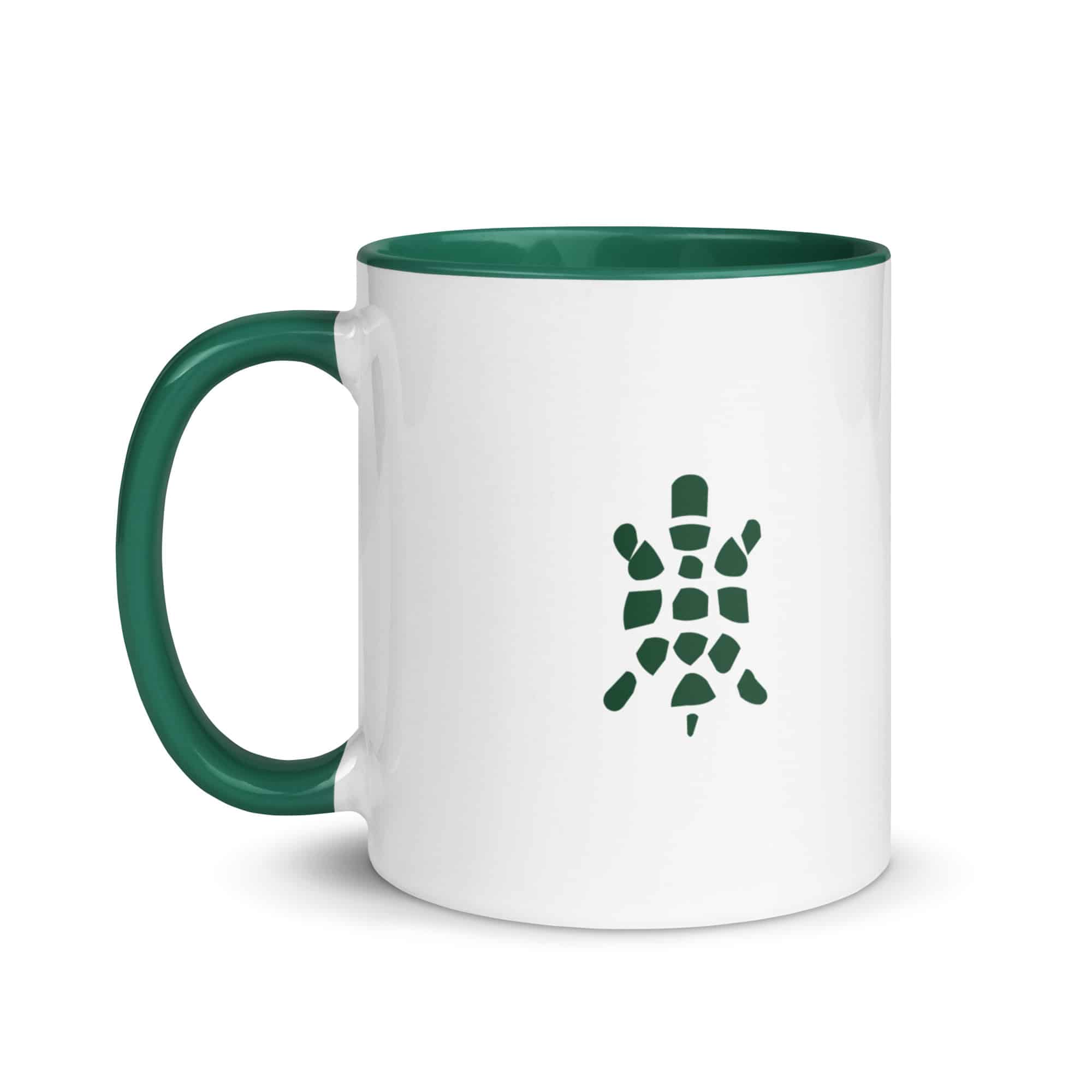 Forest Green Sheltowee Inspired Turtle Icon Color Inside Mug