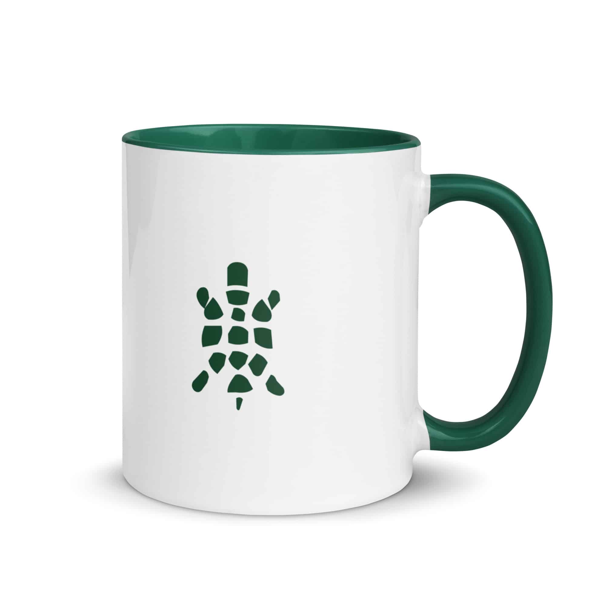 Forest Green Sheltowee Inspired Turtle Icon Color Inside Mug