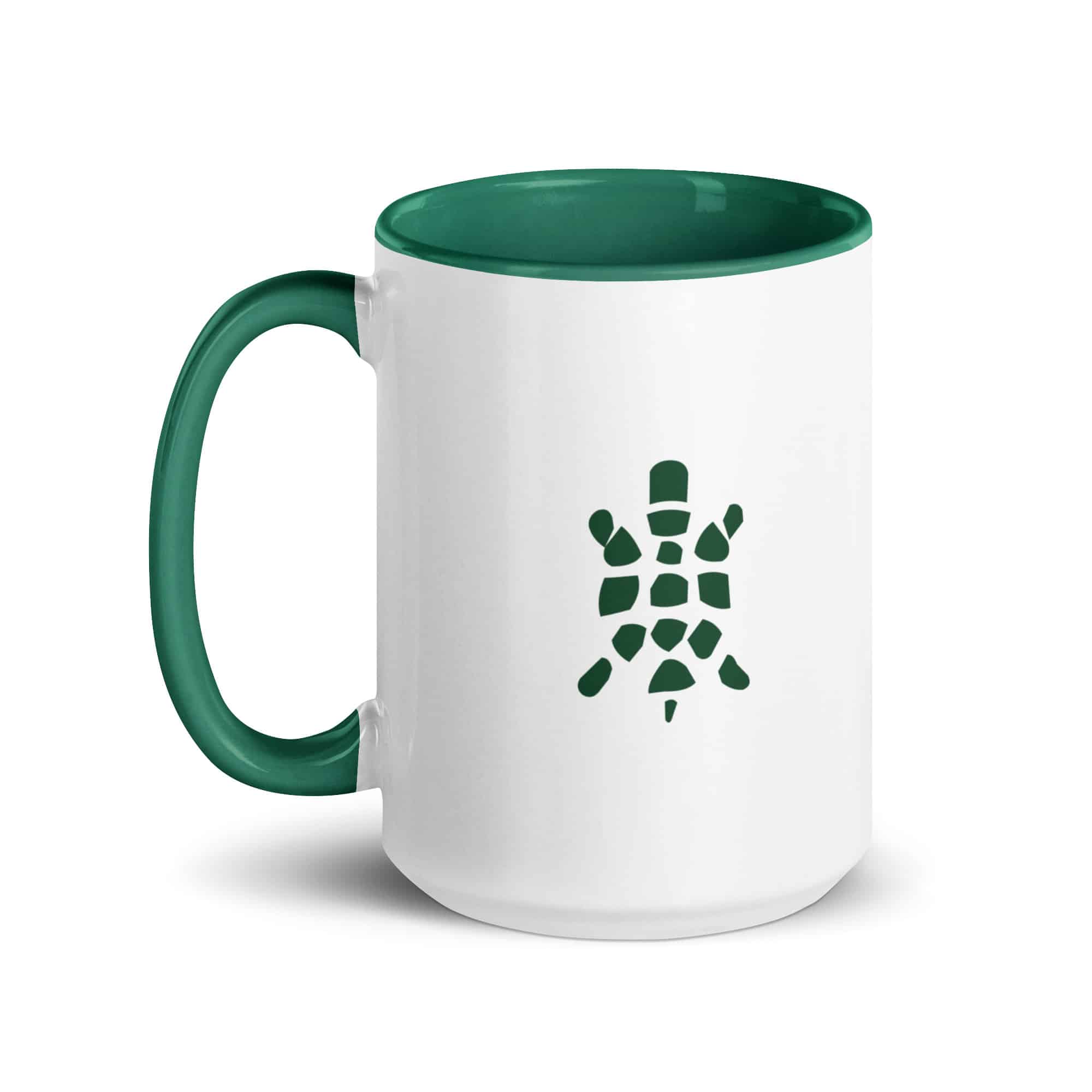 Forest Green Sheltowee Inspired Turtle Icon Color Inside Mug