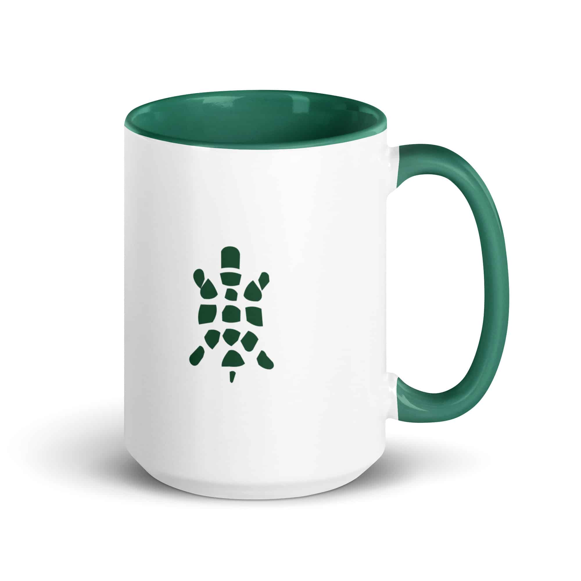 Forest Green Sheltowee Inspired Turtle Icon Color Inside Mug