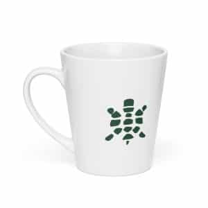 Turtle Icon Forest Green Latte Mug - 12 oz - Main
