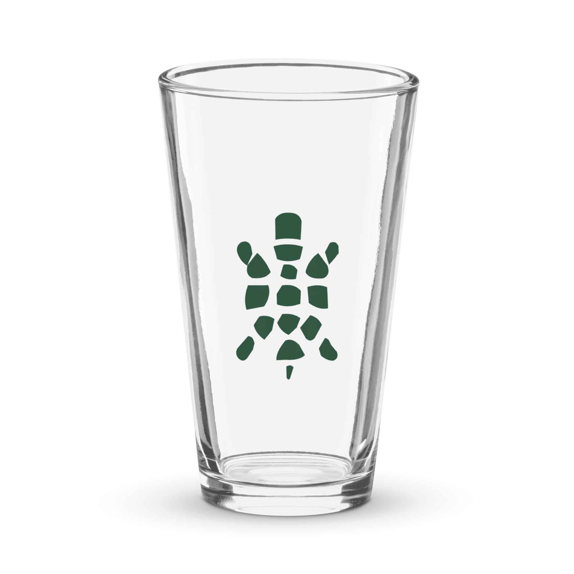 Forest Green Sheltowee Inspired Turtle Icon Pint Glass