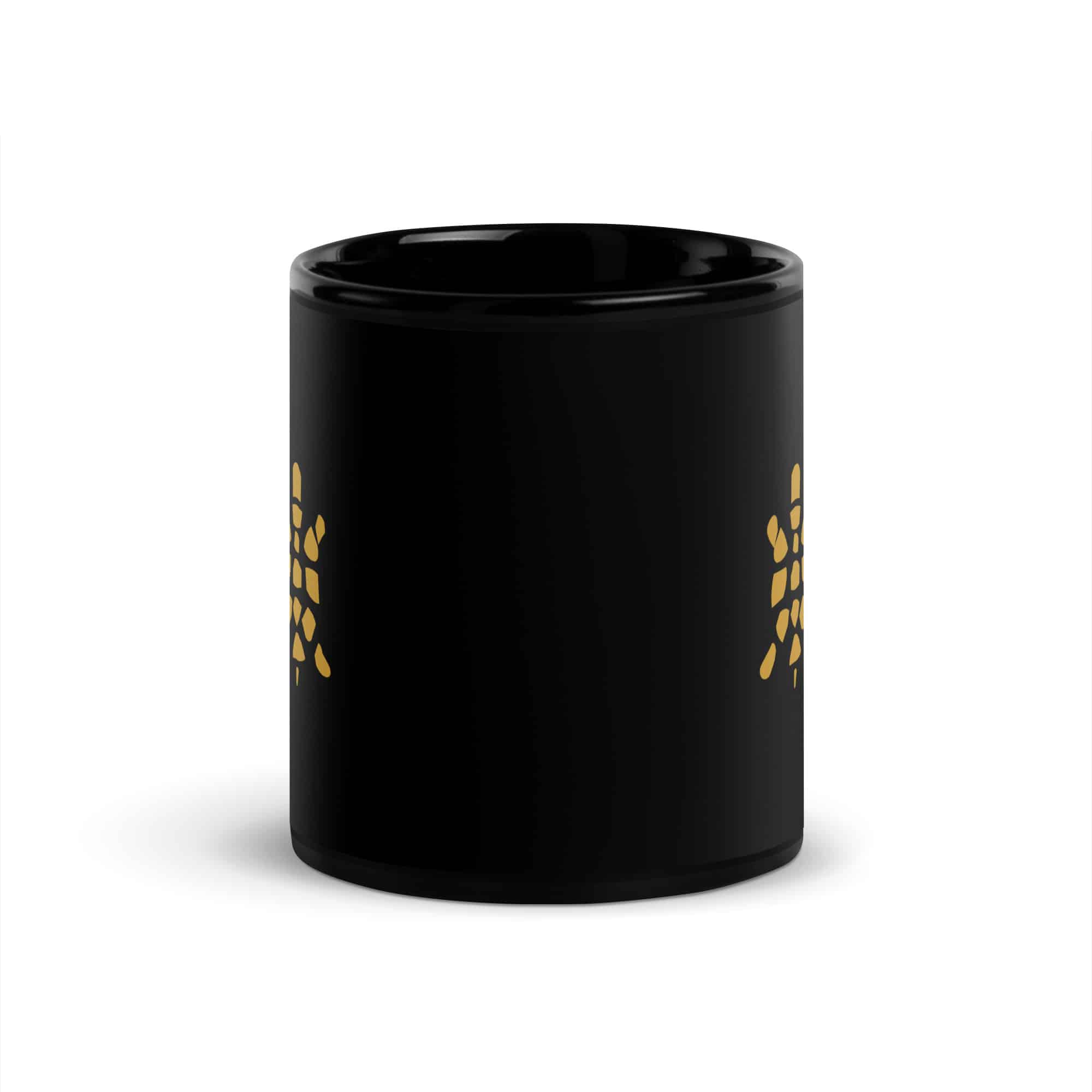 Gold Sheltowee Inspired Turtle Icon Black Mug