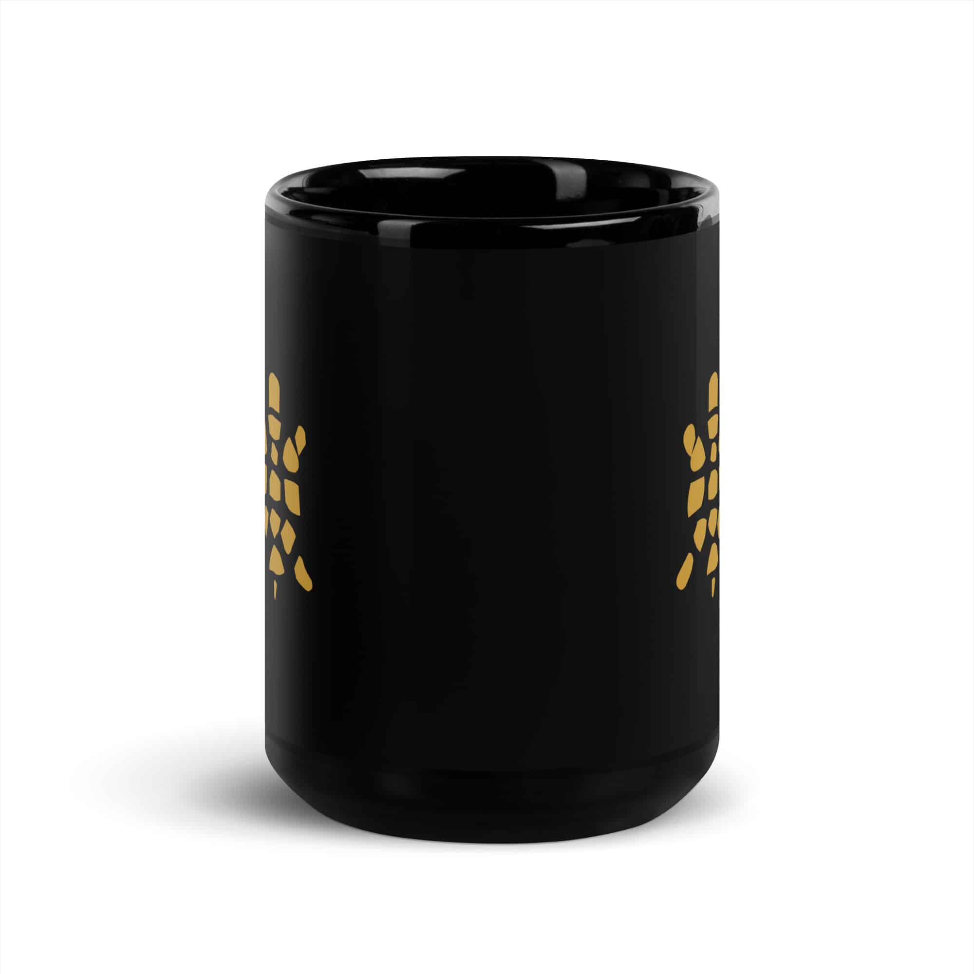 Gold Sheltowee Inspired Turtle Icon Black Mug