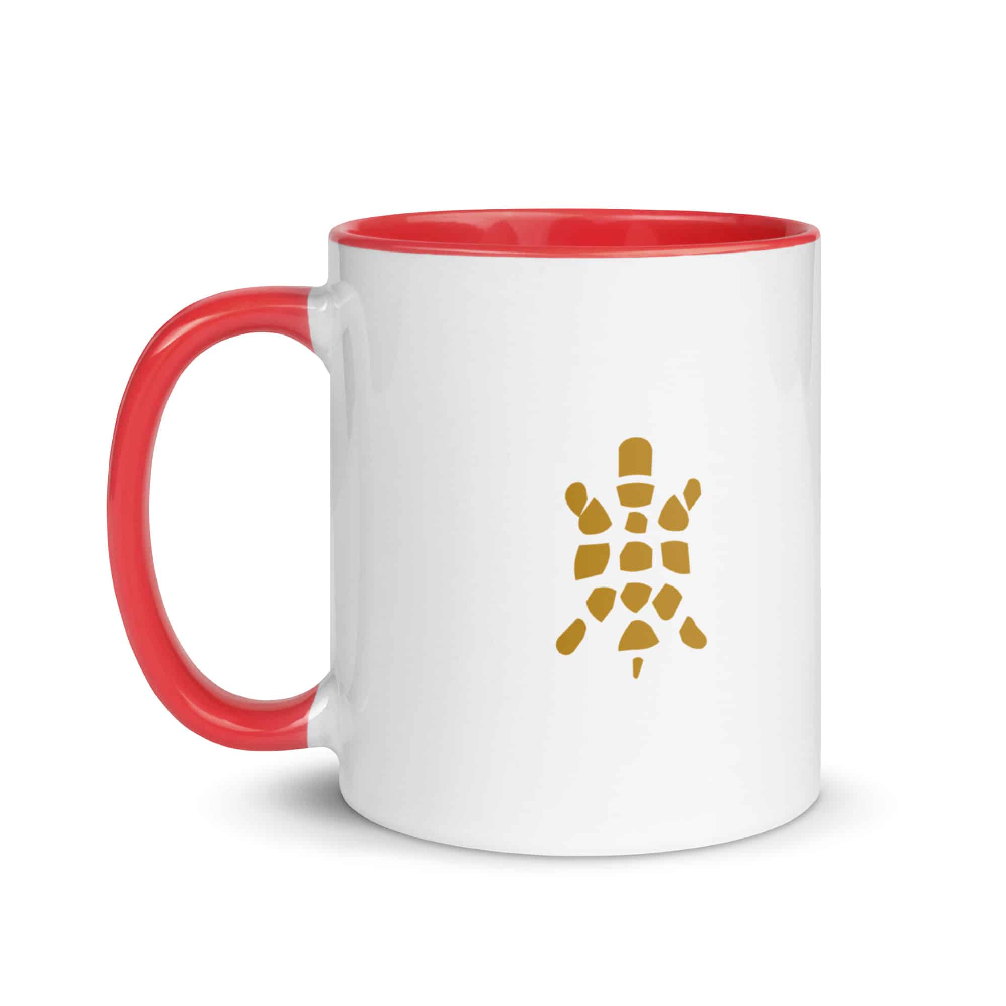 Gold Sheltowee Inspired Turtle Icon Color Inside Mug