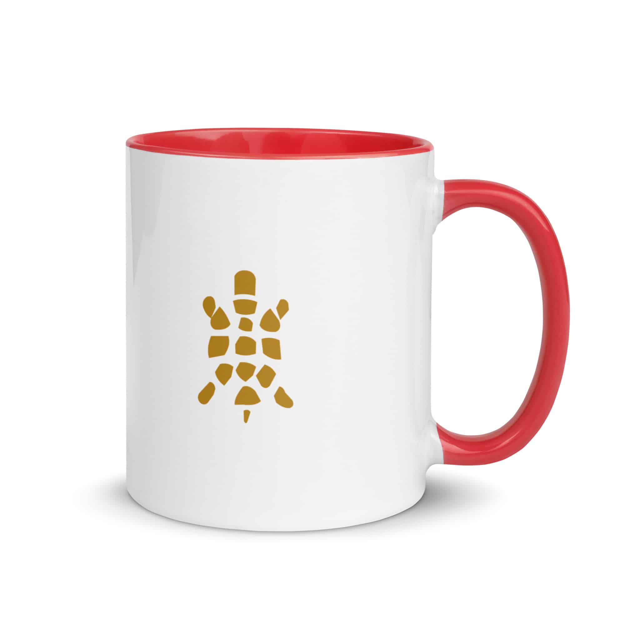 Gold Sheltowee Inspired Turtle Icon Color Inside Mug