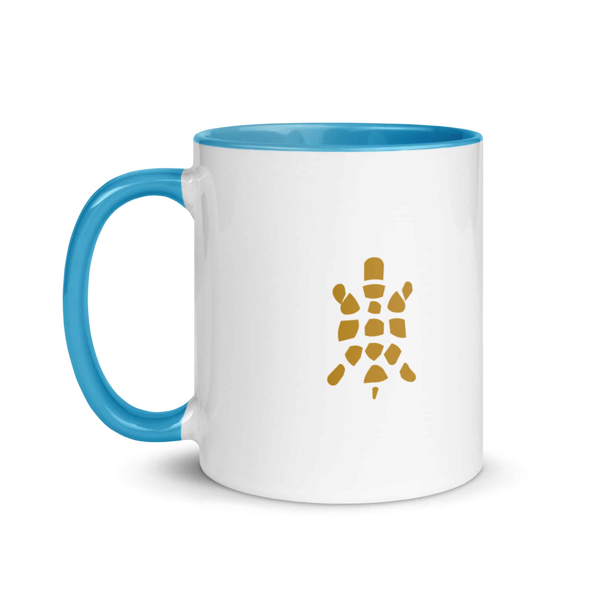 Gold Sheltowee Inspired Turtle Icon Color Inside Mug