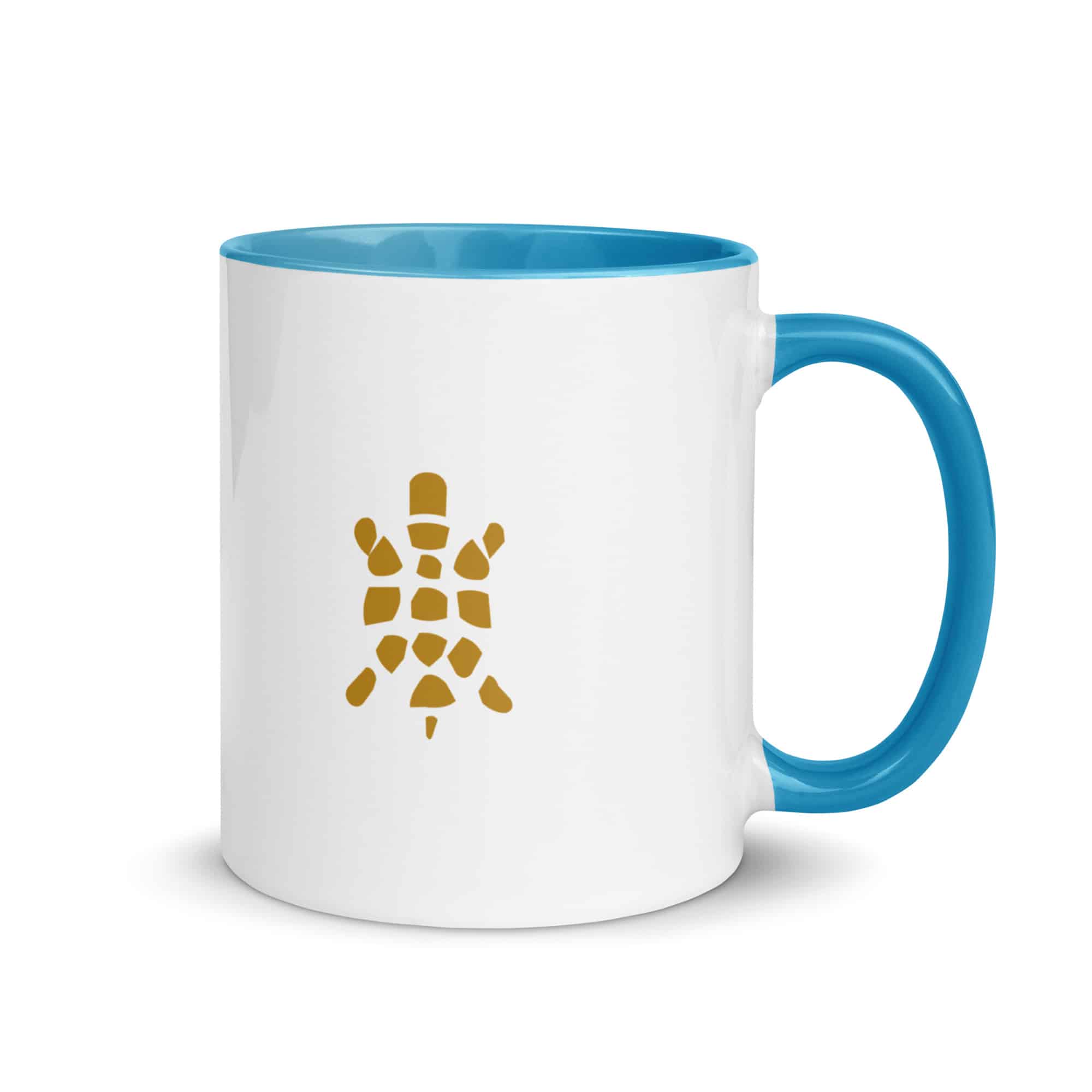 Gold Sheltowee Inspired Turtle Icon Color Inside Mug