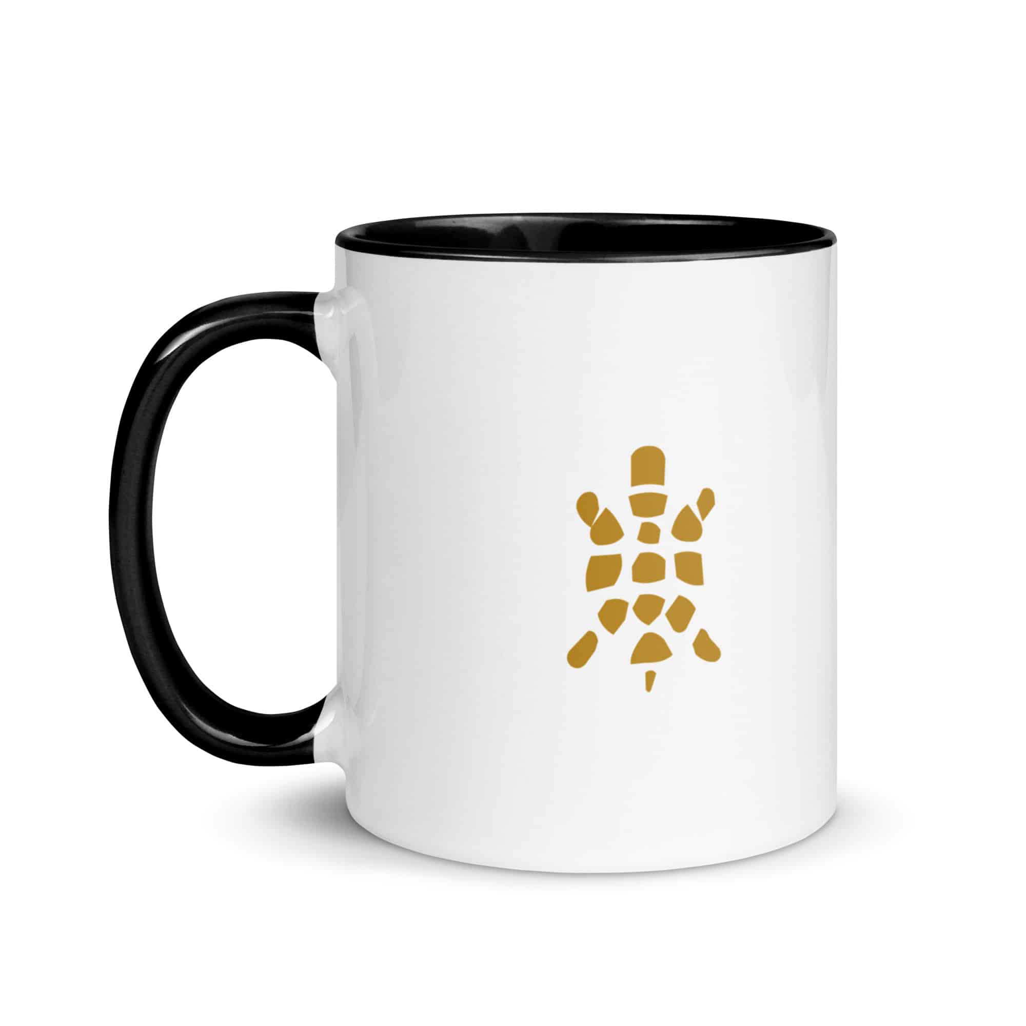 Gold Sheltowee Inspired Turtle Icon Color Inside Mug