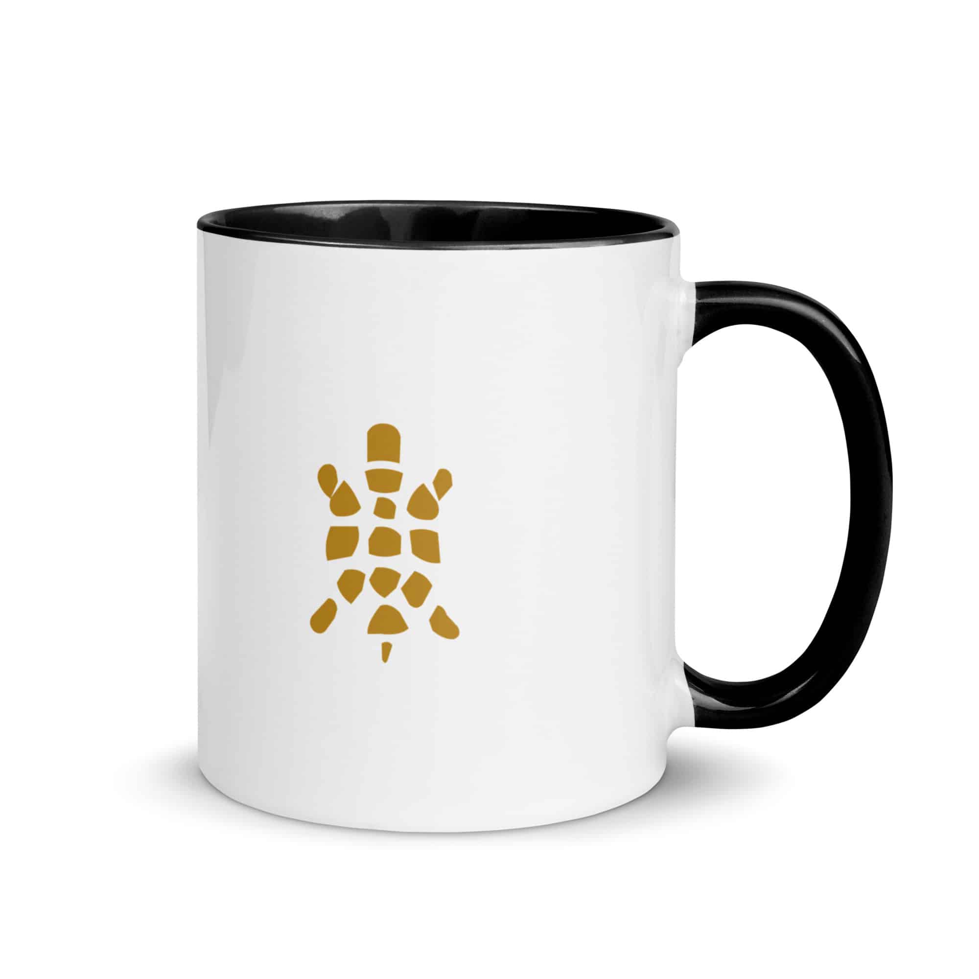 Gold Sheltowee Inspired Turtle Icon Color Inside Mug