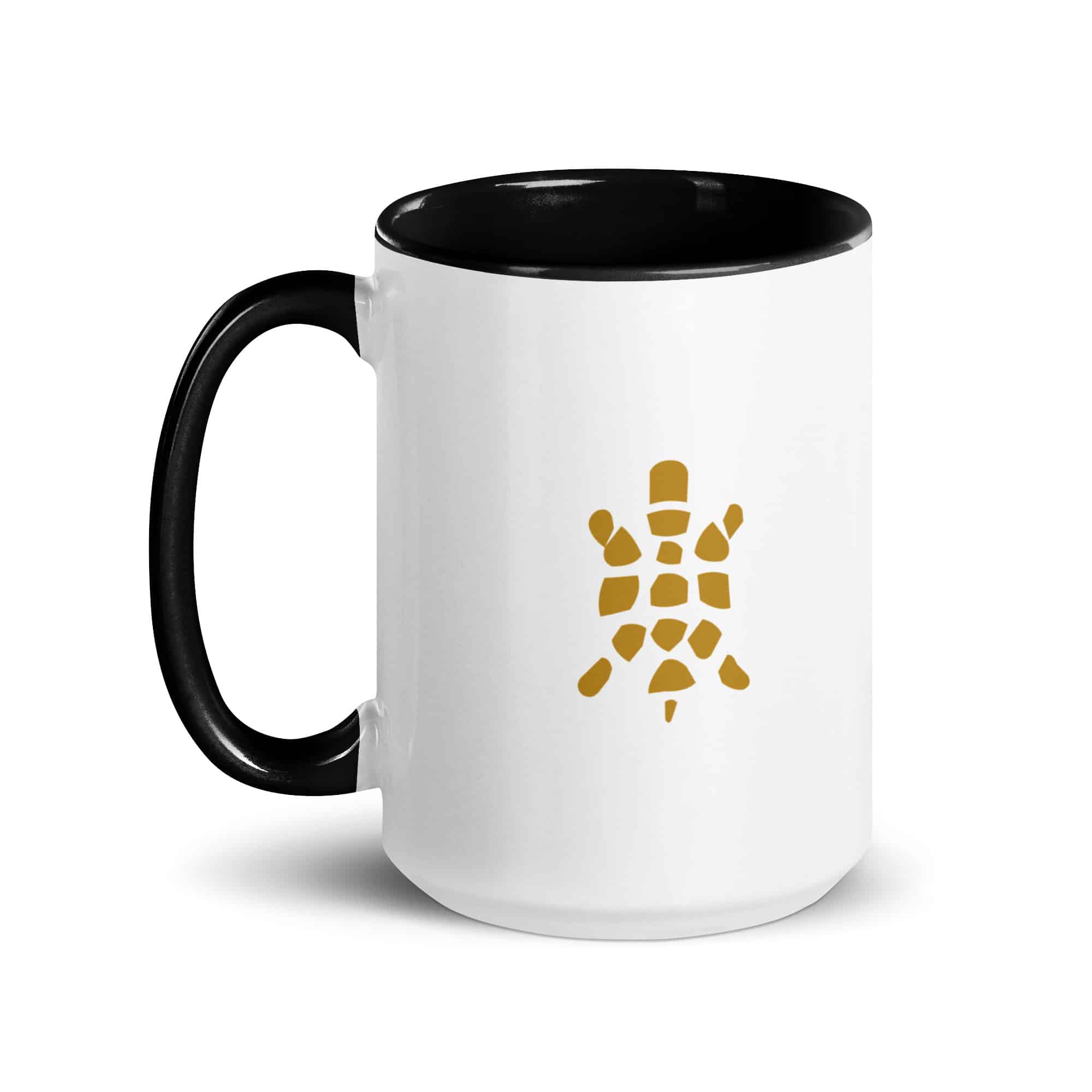 Gold Sheltowee Inspired Turtle Icon Color Inside Mug