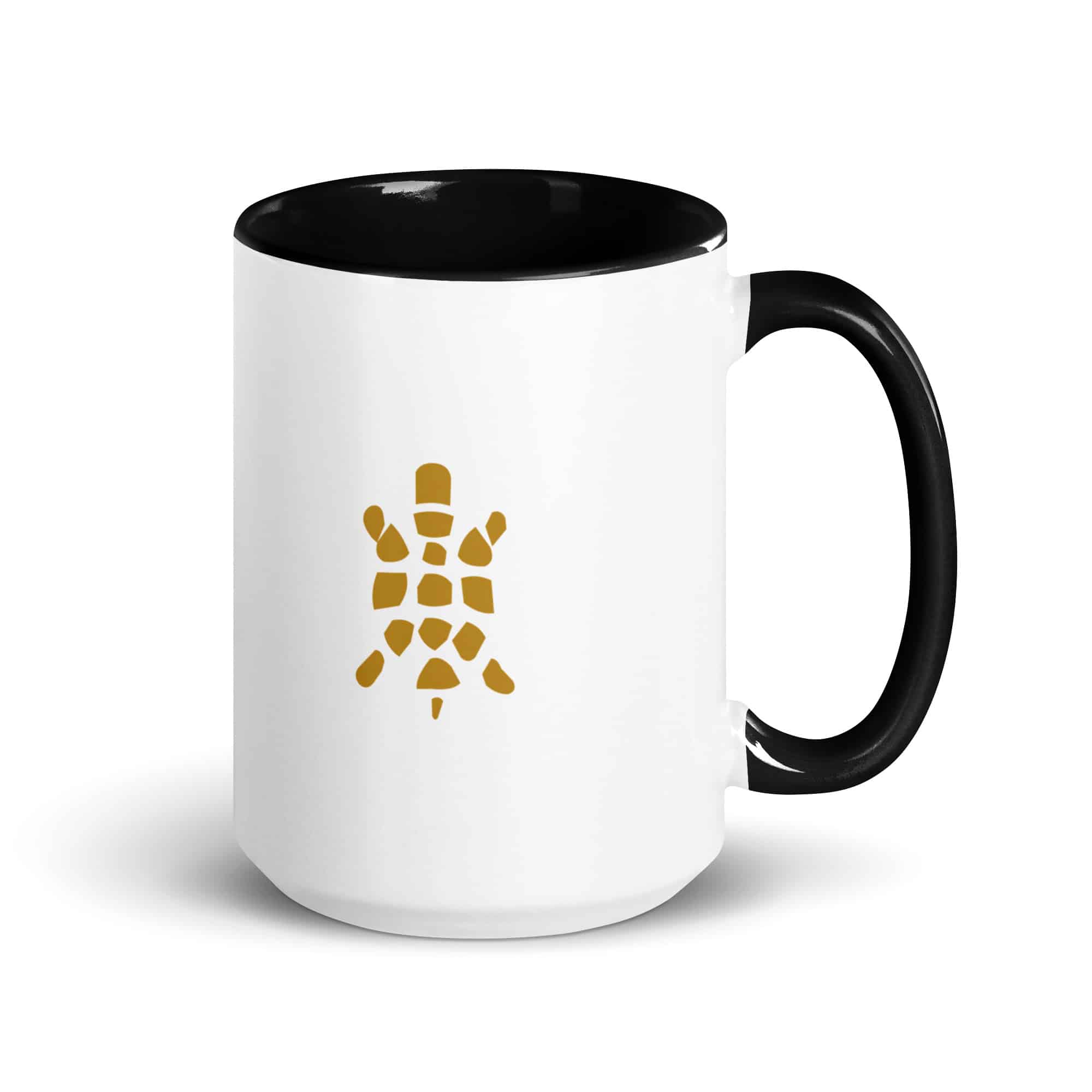 Gold Sheltowee Inspired Turtle Icon Color Inside Mug
