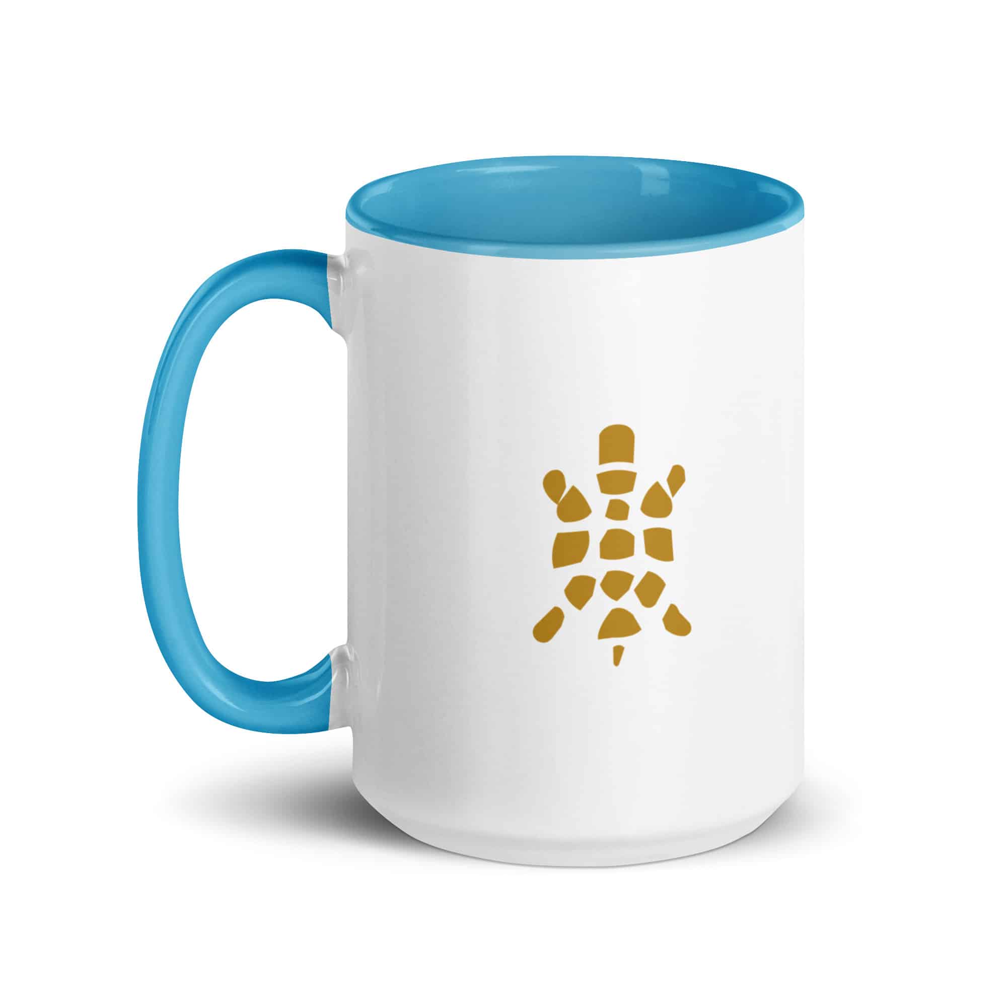 Gold Sheltowee Inspired Turtle Icon Color Inside Mug