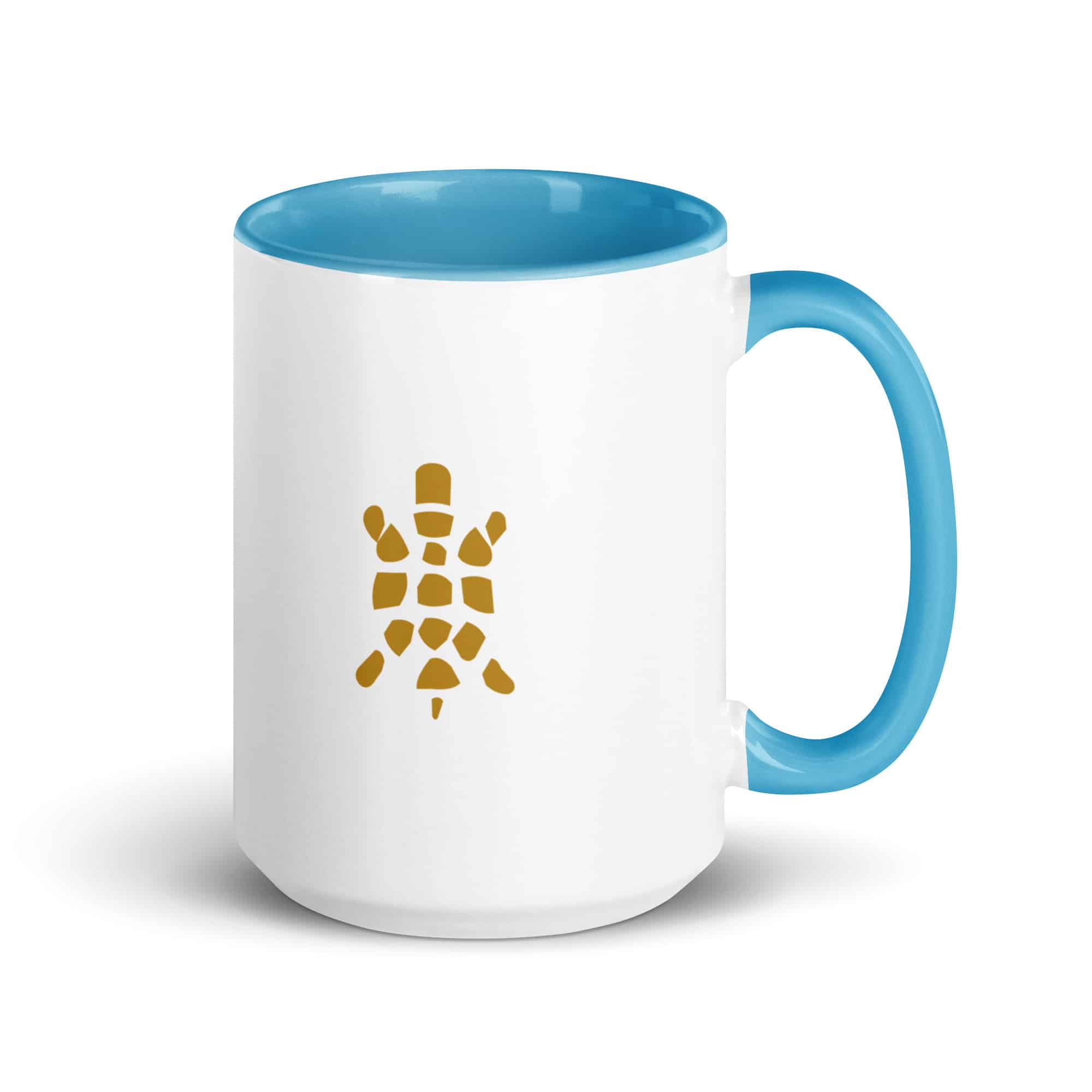 Gold Sheltowee Inspired Turtle Icon Color Inside Mug