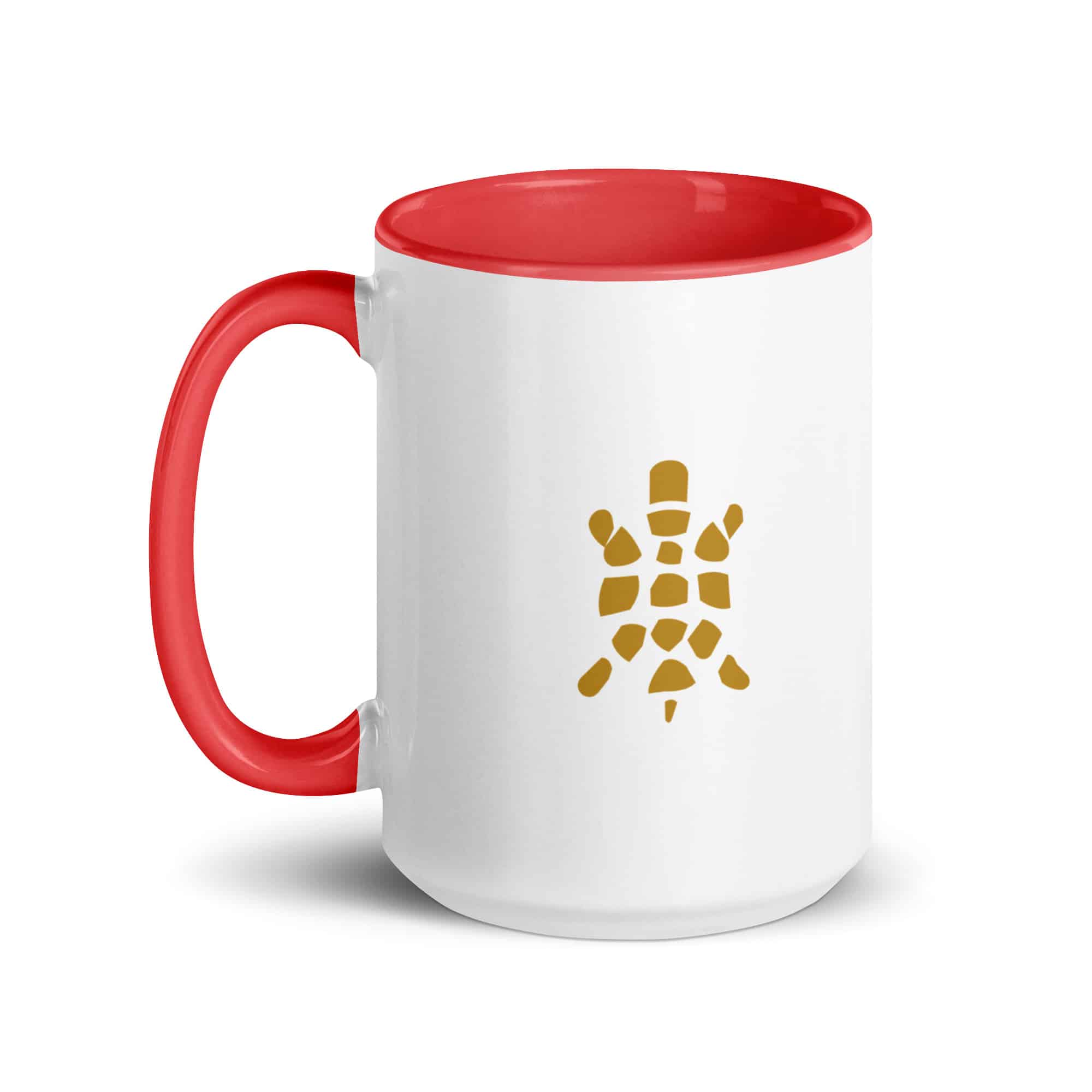 Gold Sheltowee Inspired Turtle Icon Color Inside Mug