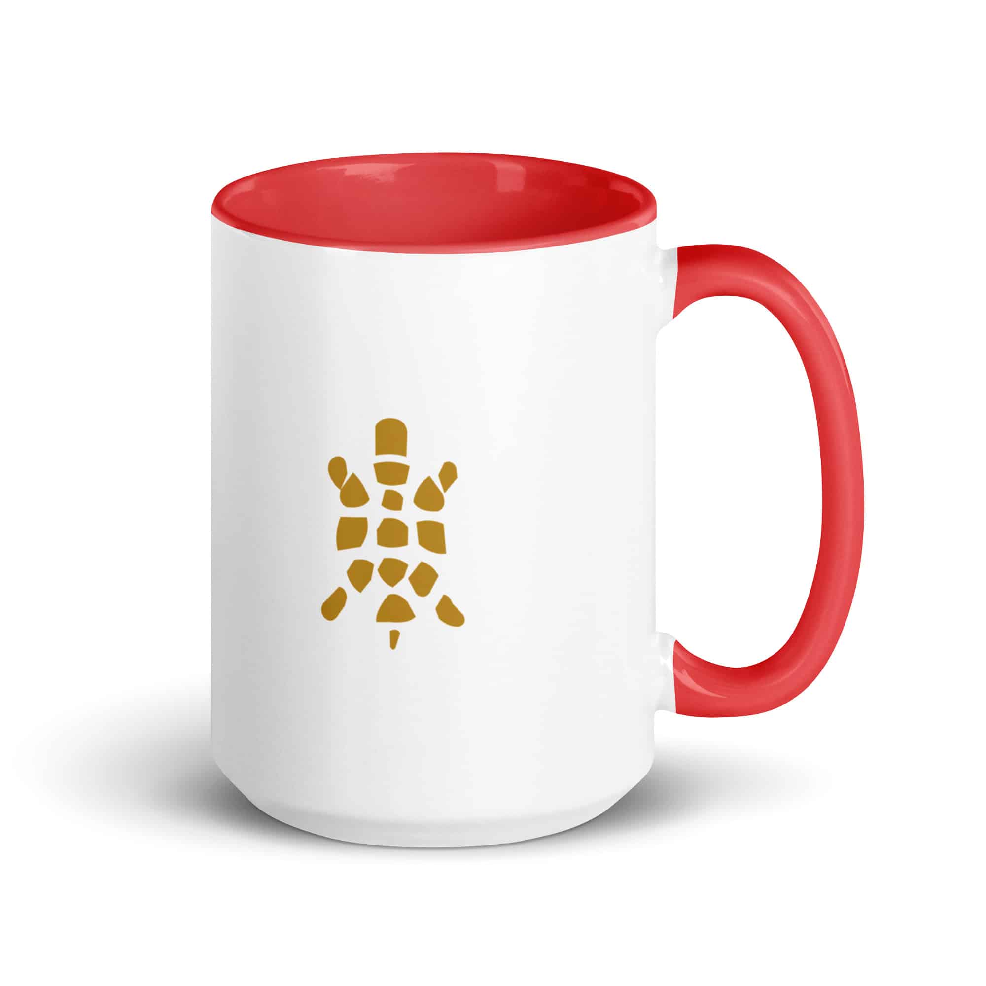 Gold Sheltowee Inspired Turtle Icon Color Inside Mug