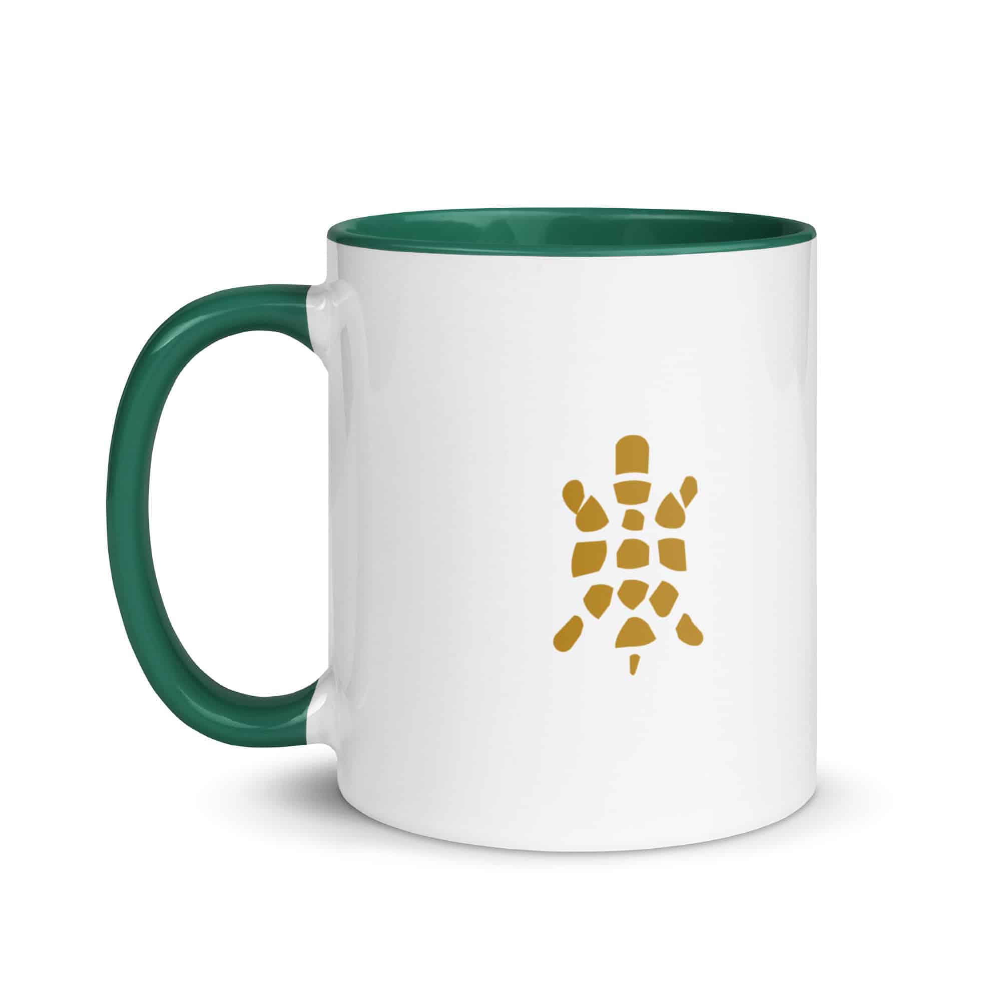 Gold Sheltowee Inspired Turtle Icon Color Inside Mug