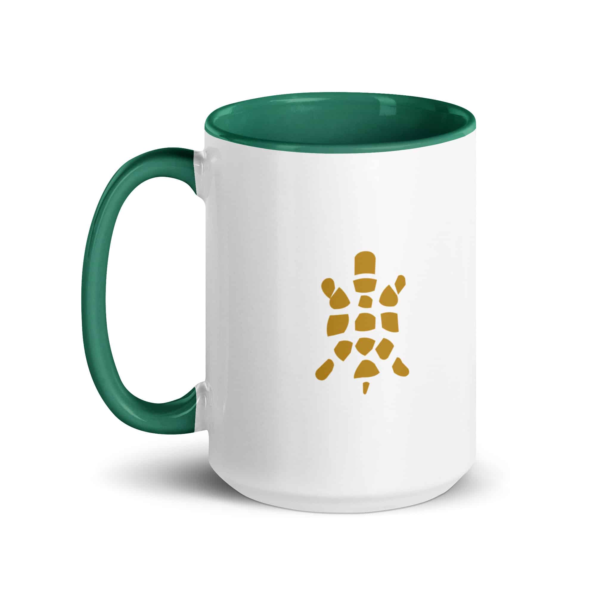 Gold Sheltowee Inspired Turtle Icon Color Inside Mug