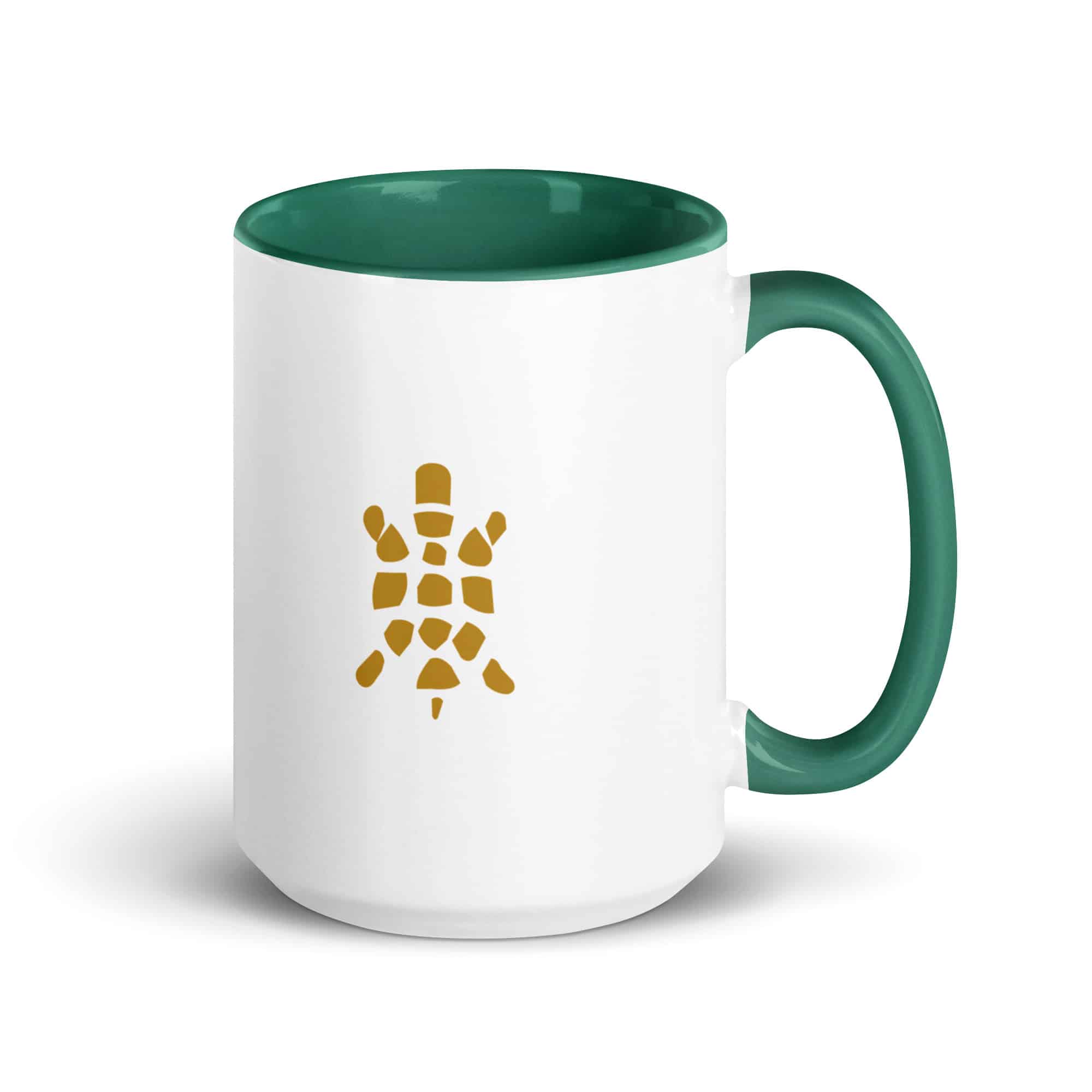 Gold Sheltowee Inspired Turtle Icon Color Inside Mug