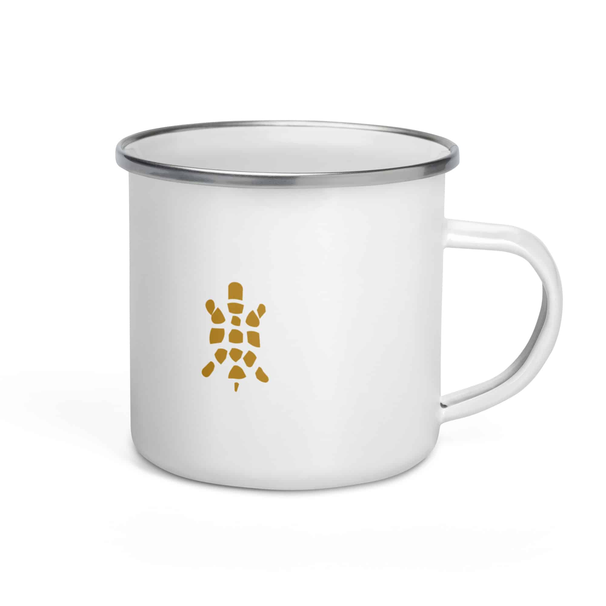 Sheltowee Trace Gold Turtle Icon Enamel Camp Mug