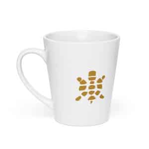 Turtle Icon Gold Latte Mug - 12 oz - Main