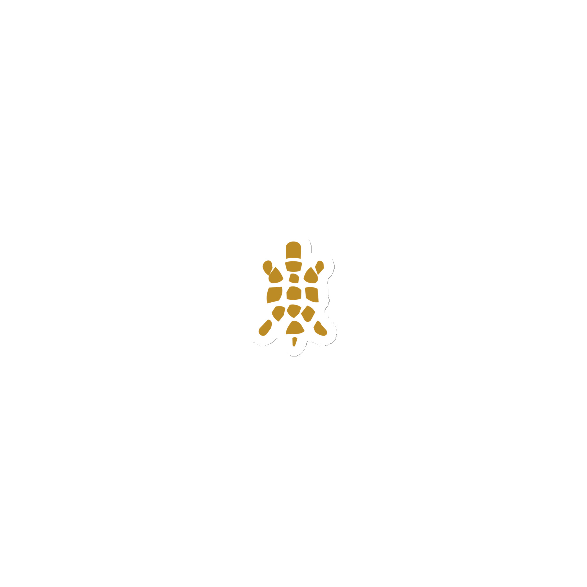 Sheltowee Trace Gold Turtle Icon Die-Cut Magnet