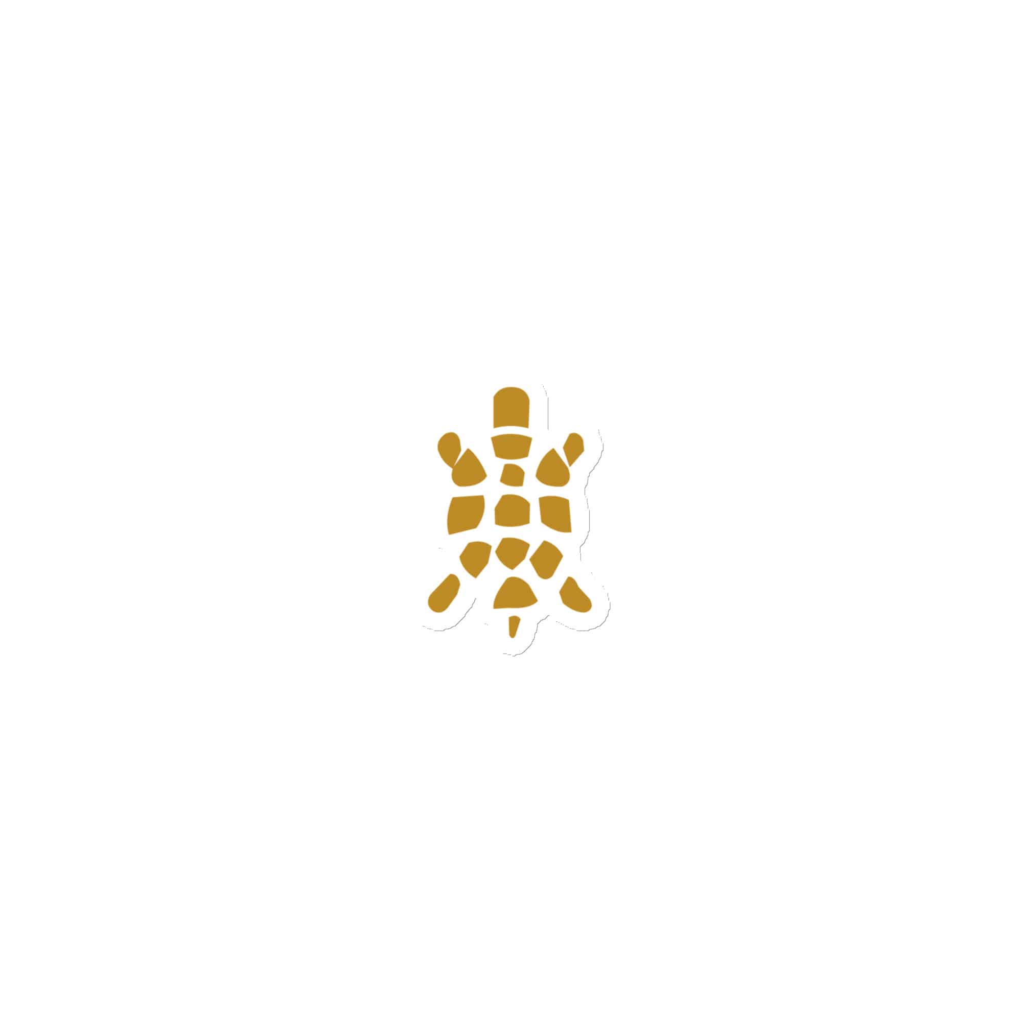 Sheltowee Trace Gold Turtle Icon Die-Cut Magnet