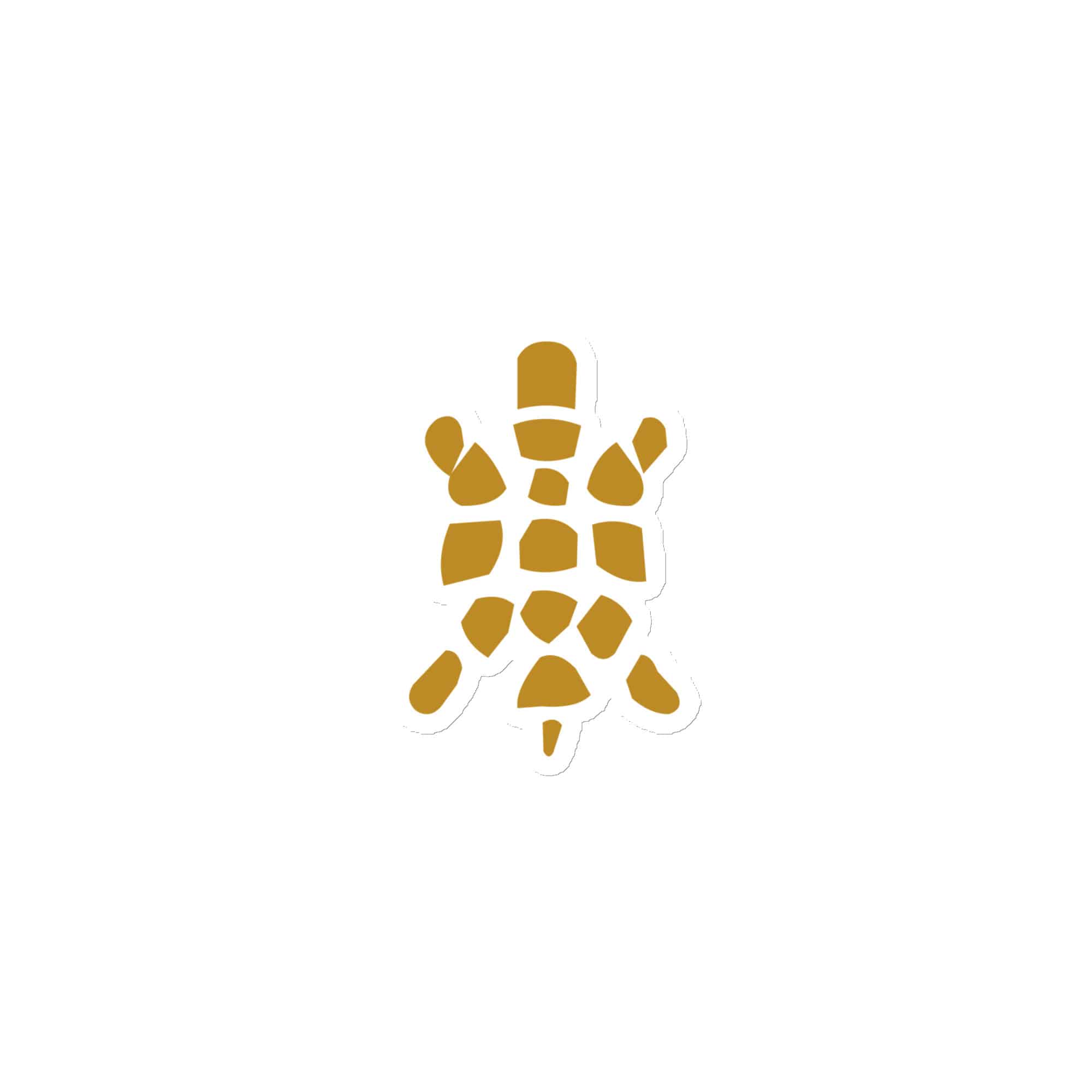Sheltowee Trace Gold Turtle Icon Die-Cut Magnet