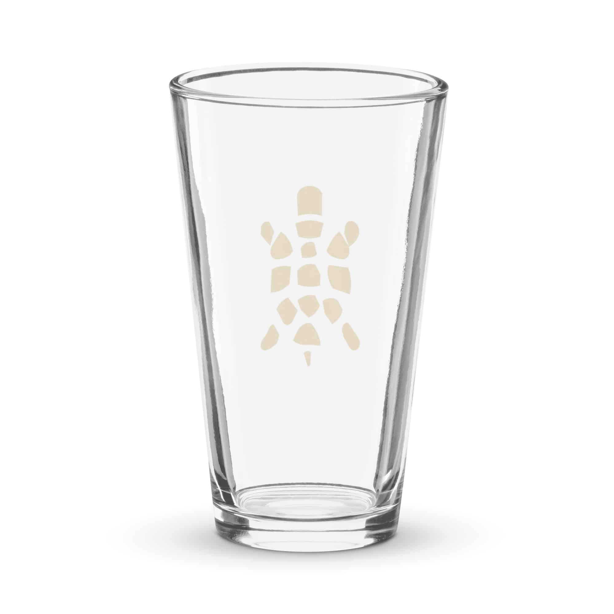 Gold Sheltowee Inspired Turtle Icon Pint Glass