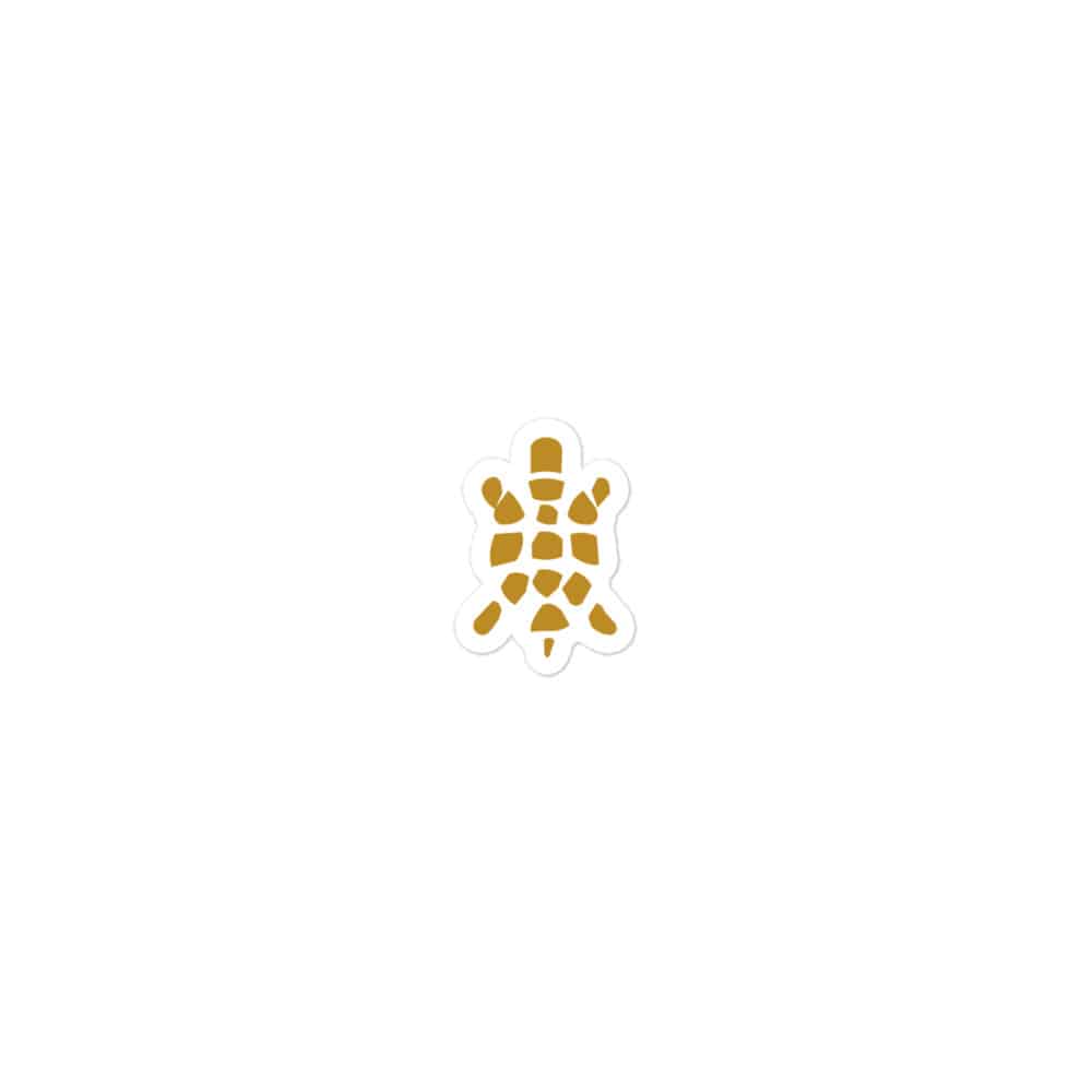 Sheltowee Trace Gold Turtle Icon Vinyl Sticker