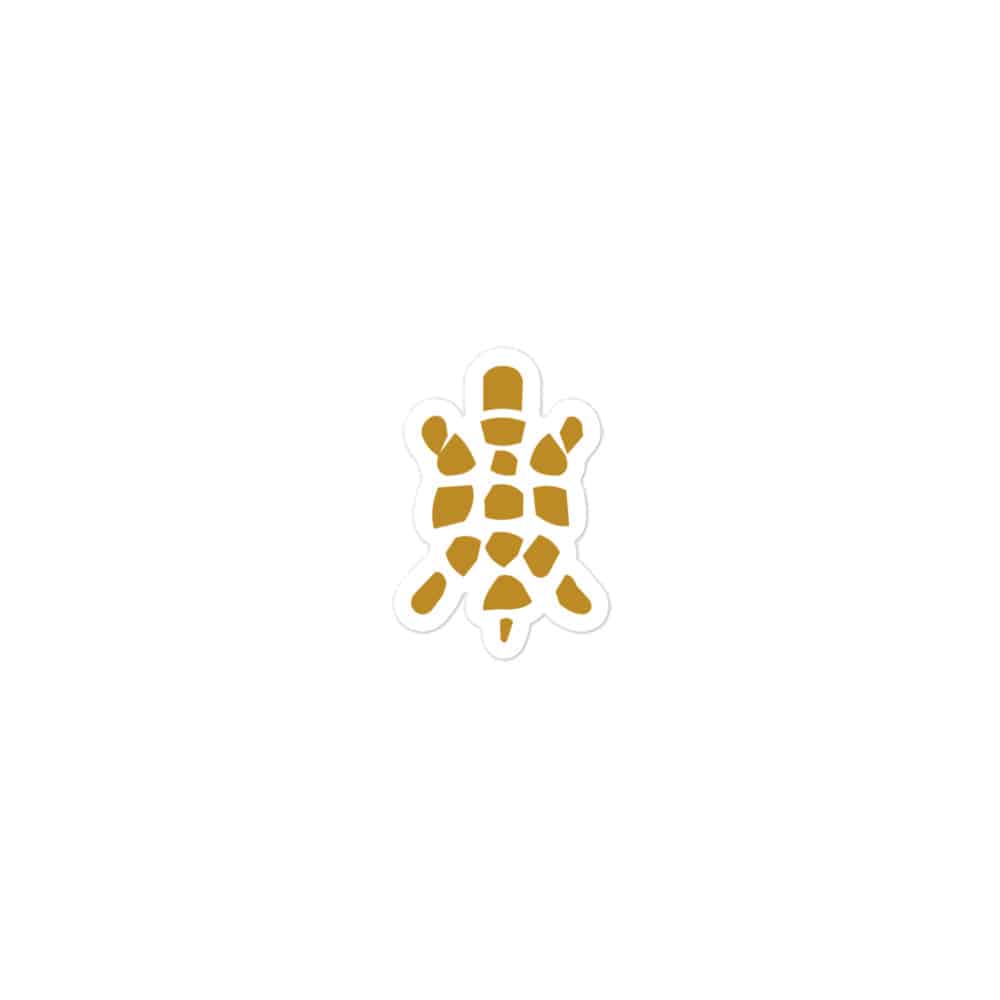 Sheltowee Trace Gold Turtle Icon Vinyl Sticker