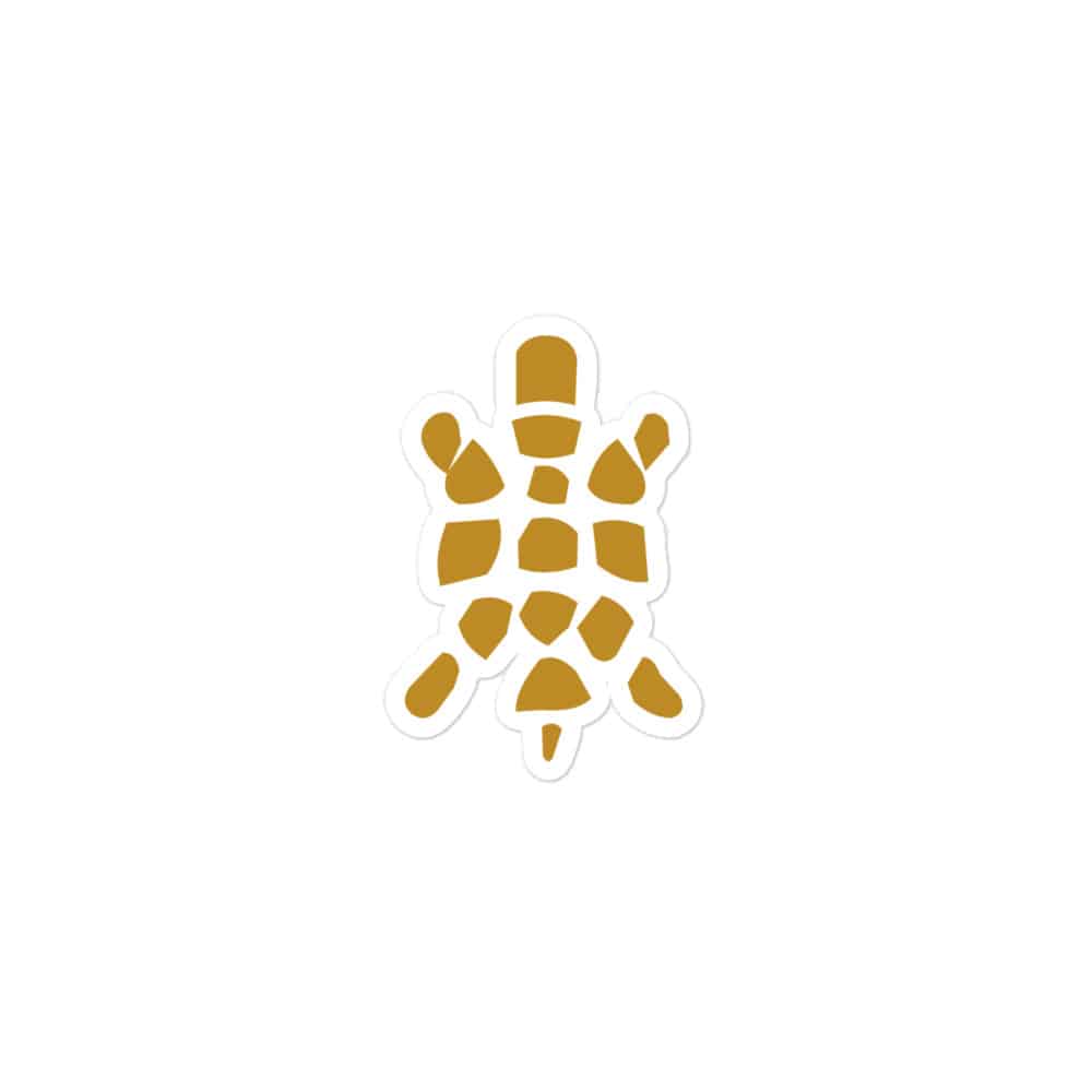 Sheltowee Trace Gold Turtle Icon Vinyl Sticker