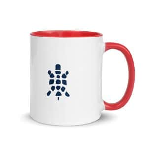 Turtle Icon Navy Color Inside Coffee Mug - 11 oz - Main