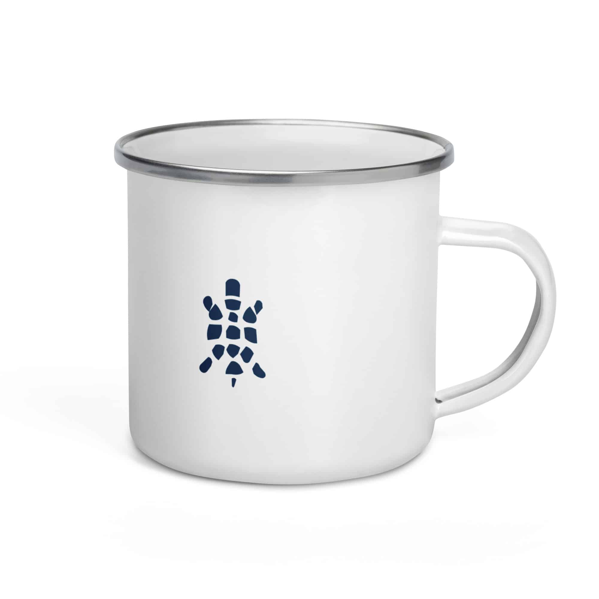 Sheltowee Trace Navy Turtle Icon Enamel Camp Mug