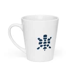 Turtle Icon Navy Latte Mug - 12 oz - Main