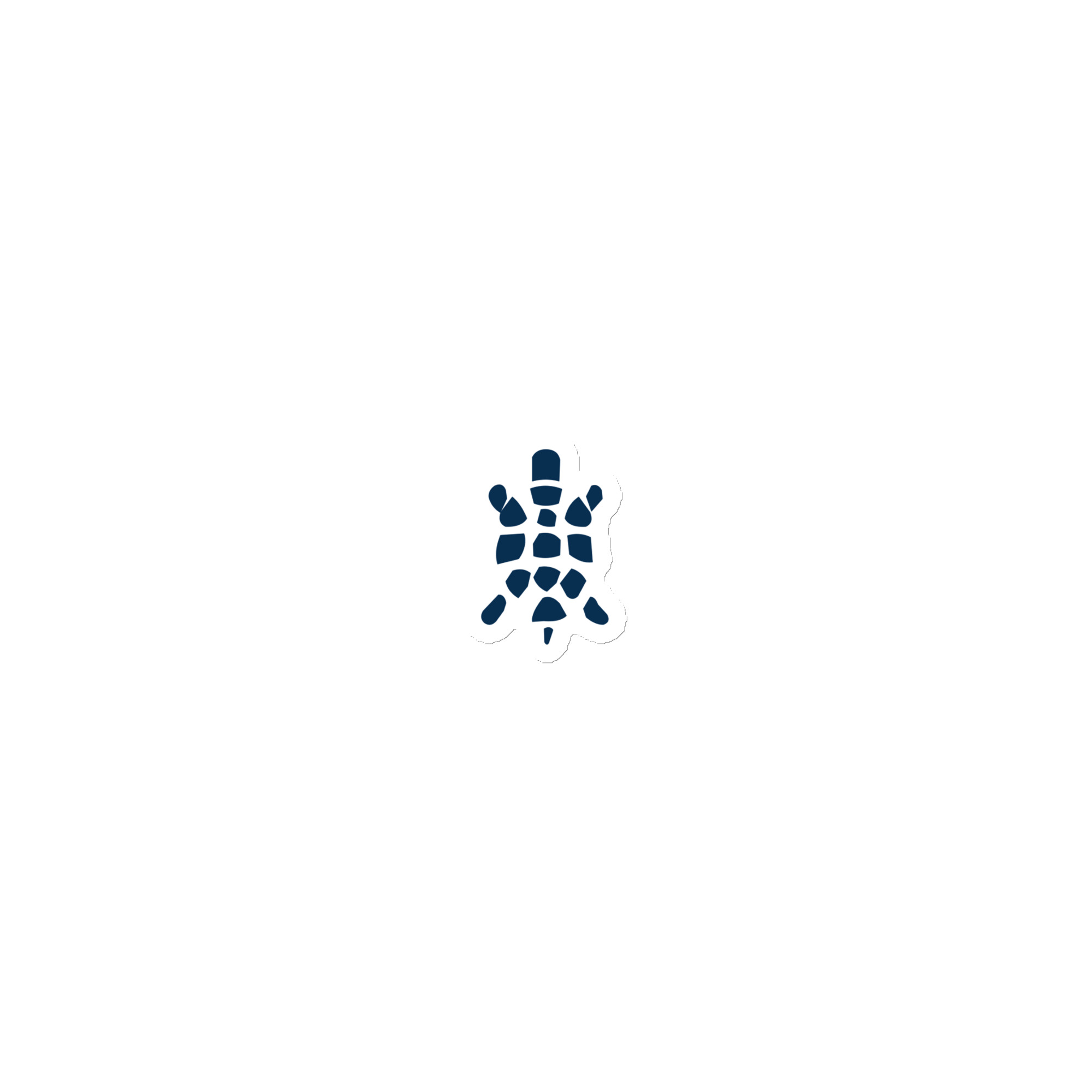 Sheltowee Trace Navy Turtle Icon Die-Cut Magnet