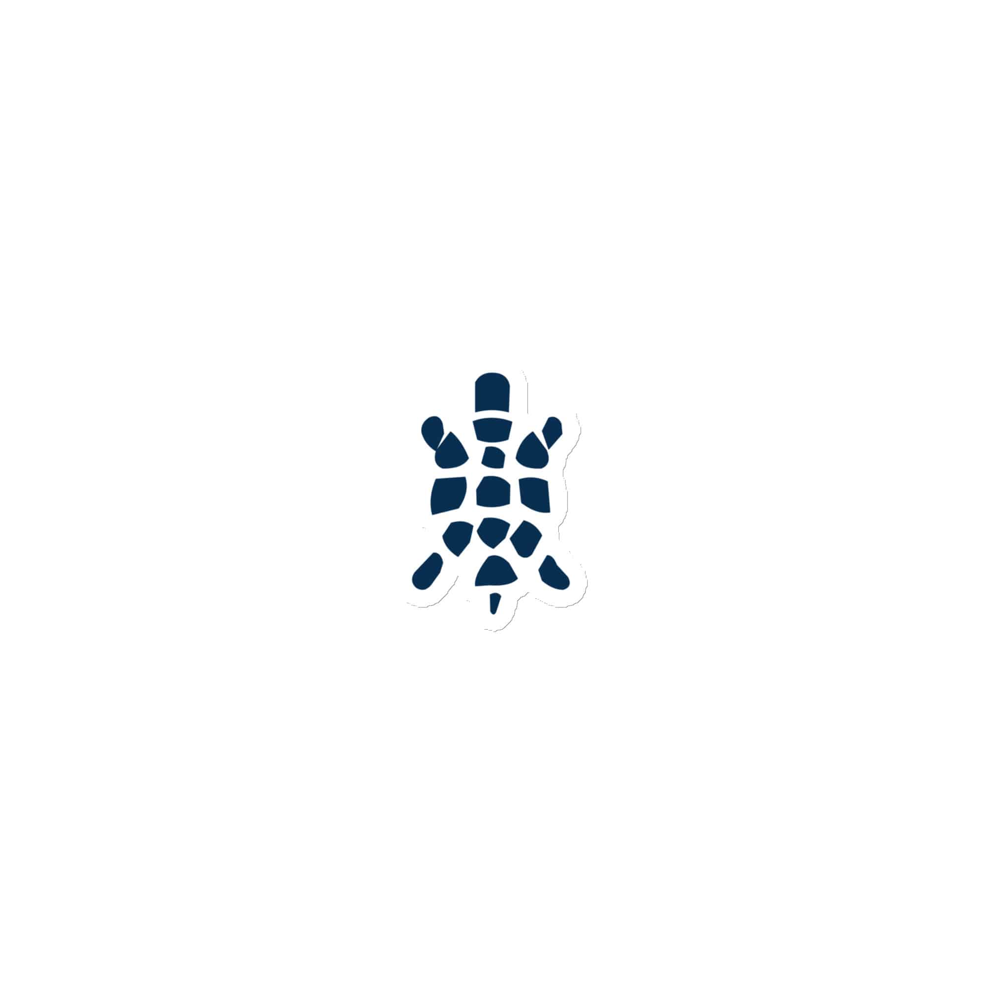 Sheltowee Trace Navy Turtle Icon Die-Cut Magnet