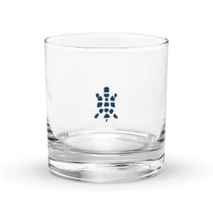 Turtle Icon Navy Rocks Glass - 10.5 oz - Main