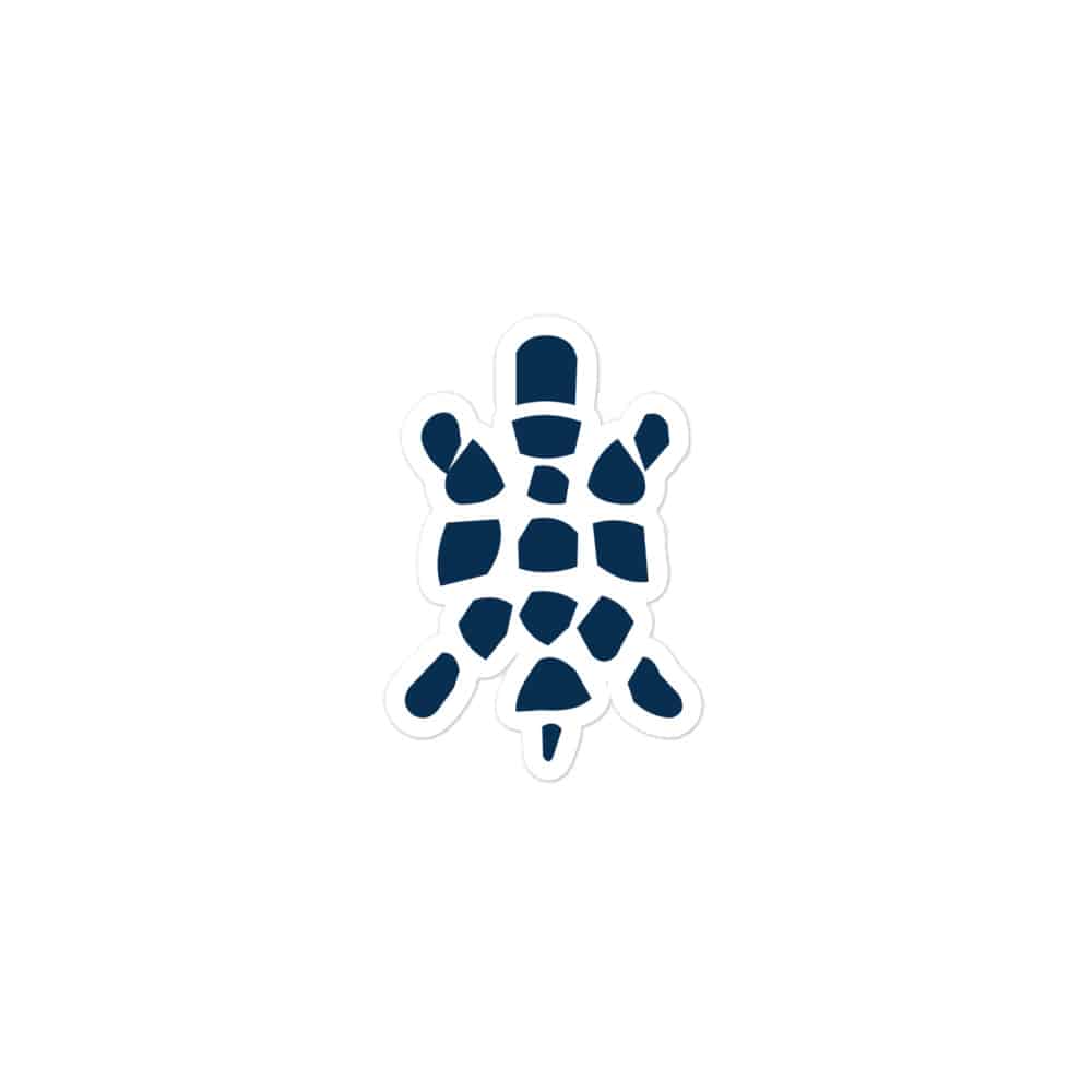 Sheltowee Trace Navy Turtle Icon Vinyl Sticker