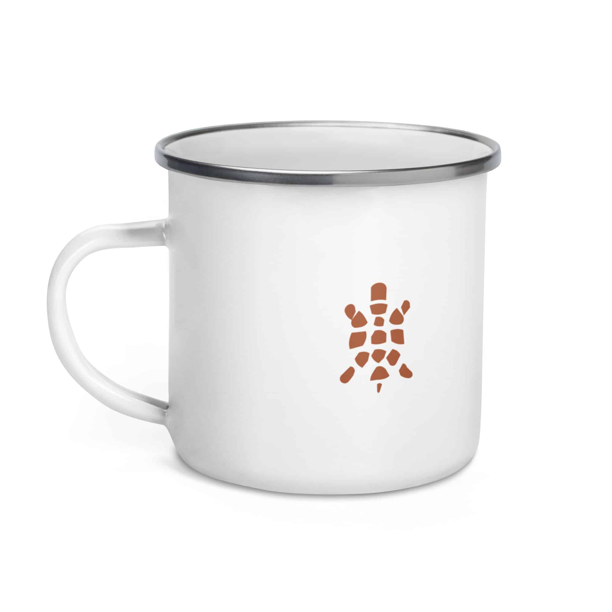 Sheltowee Trace Terracotta Turtle Icon Enamel Camp Mug