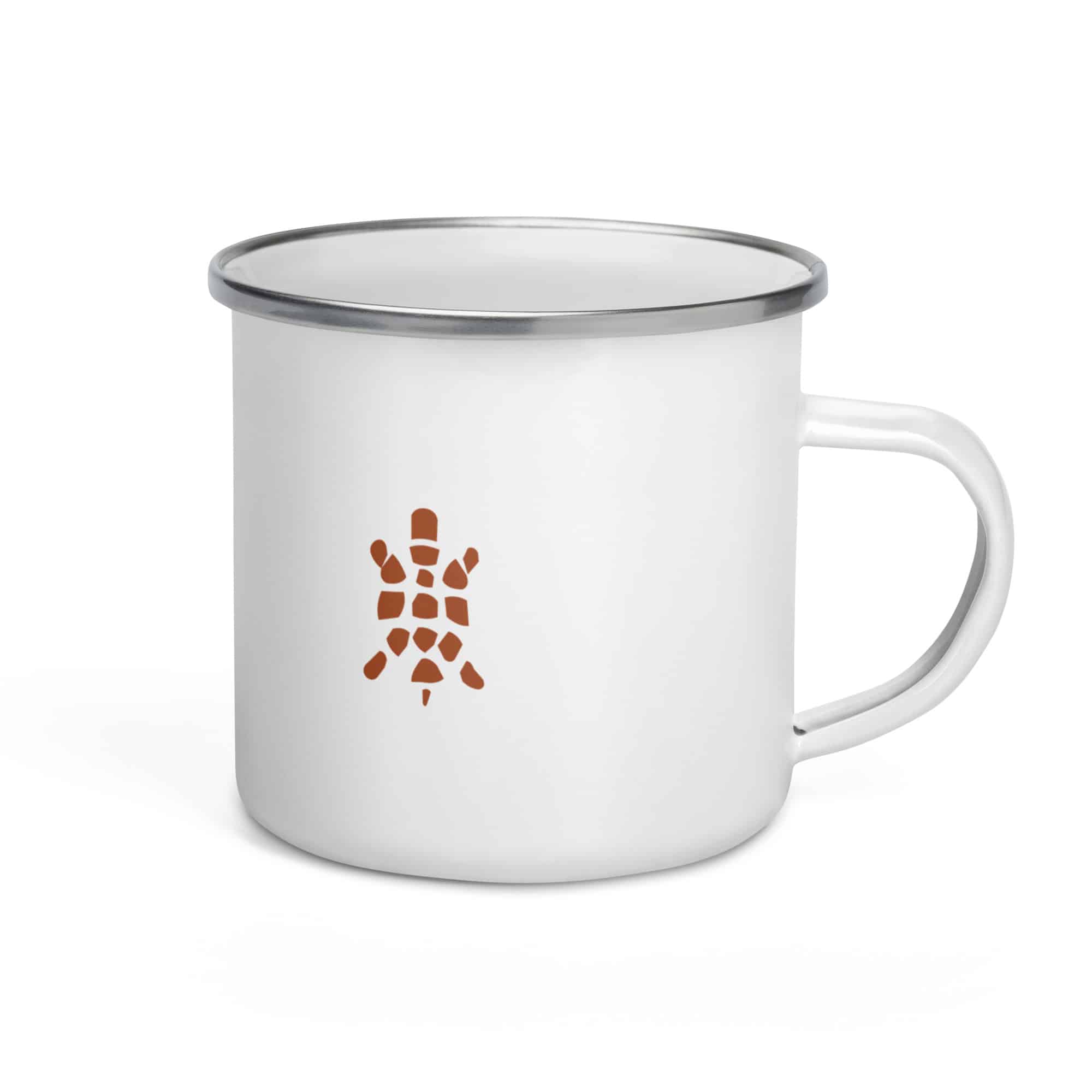 Sheltowee Trace Terracotta Turtle Icon Enamel Camp Mug