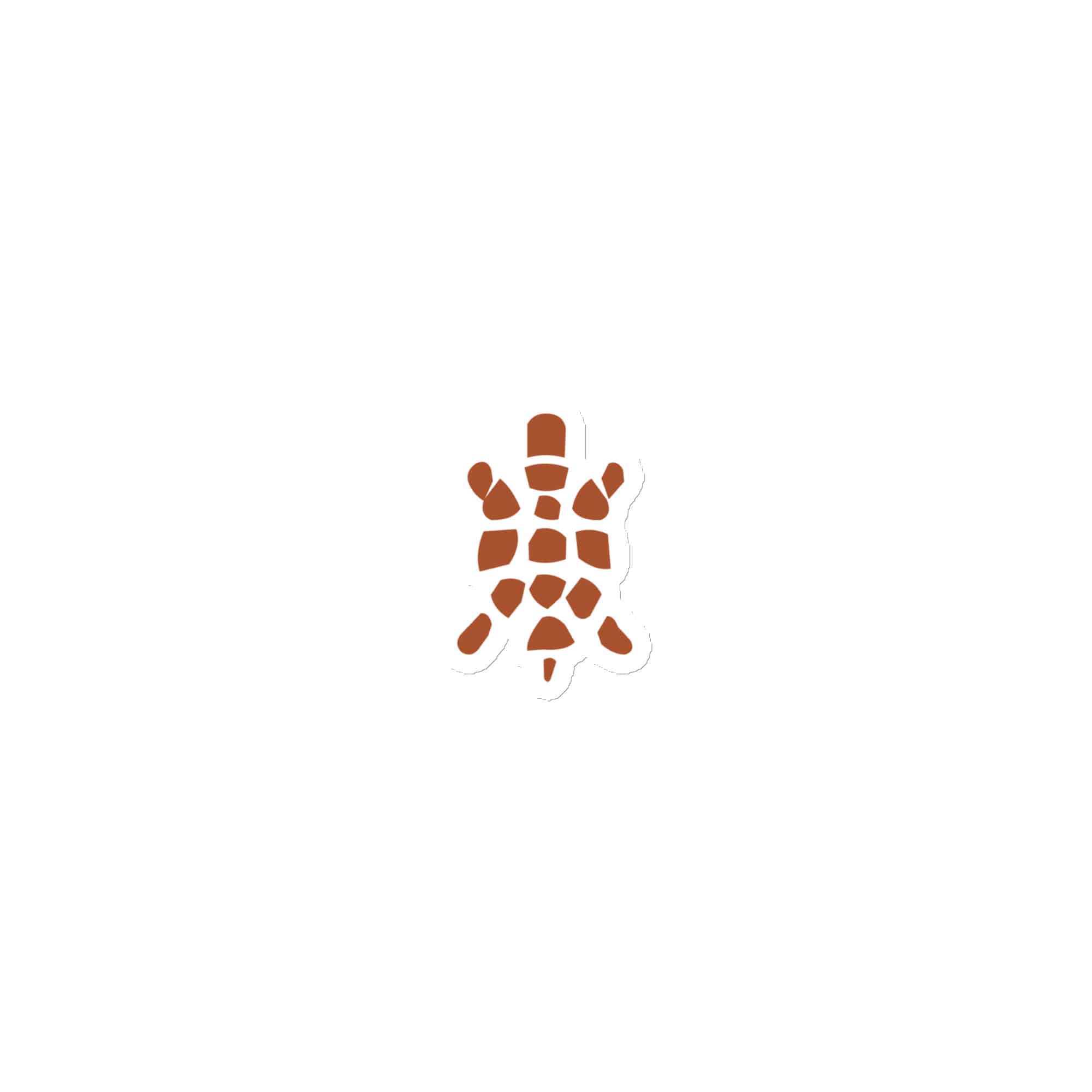 Sheltowee Trace Terracotta Turtle Icon Die-Cut Magnet