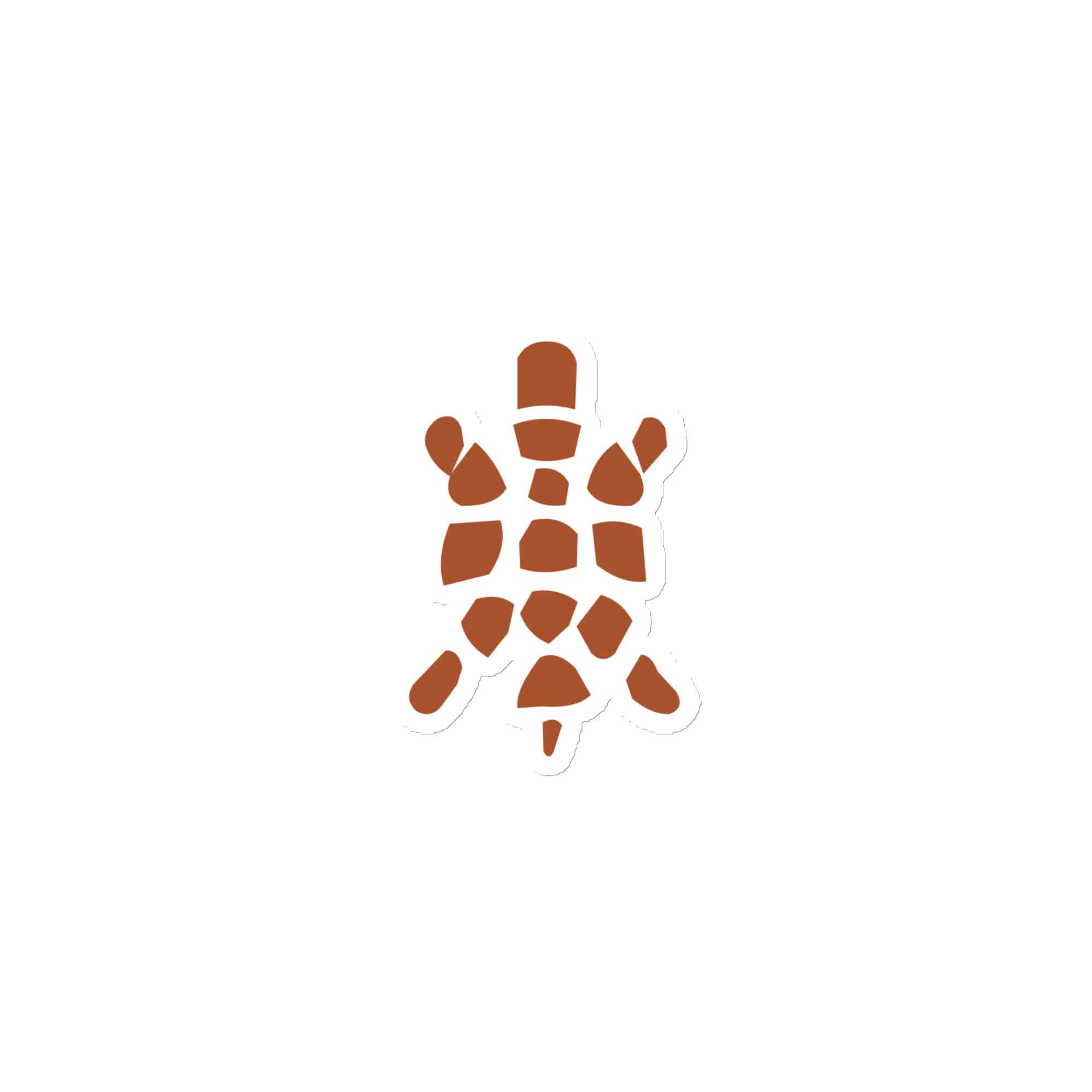 Sheltowee Trace Terracotta Turtle Icon Die-Cut Magnet