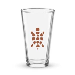 Turtle Icon Terracotta Pint Glass - 16 oz - Main