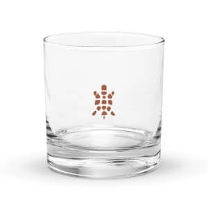 Turtle Icon Terracotta Rocks Glass - 10.5 oz - Main