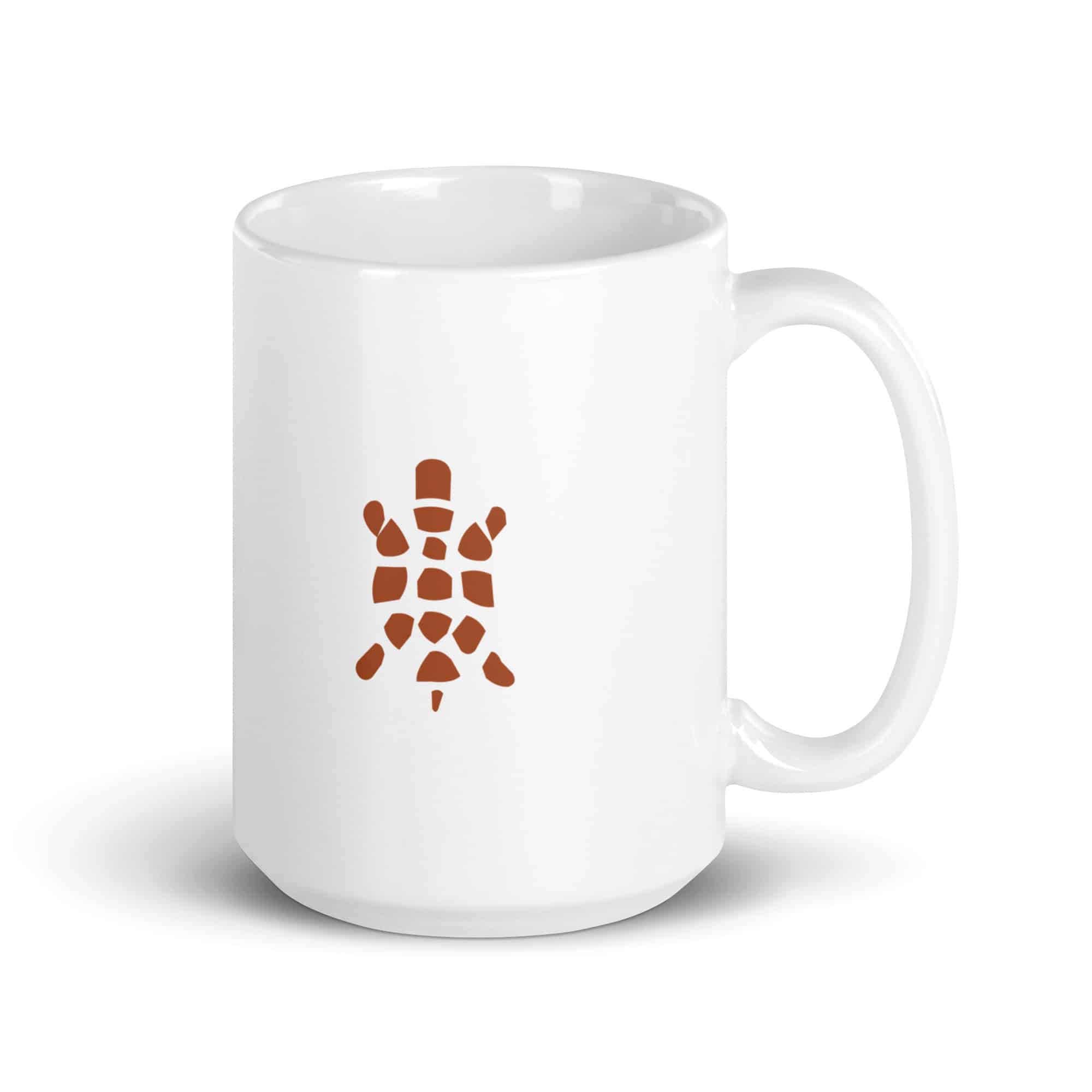 Sheltowee Trace Terracotta Turtle Icon White Ceramic Coffee Mug