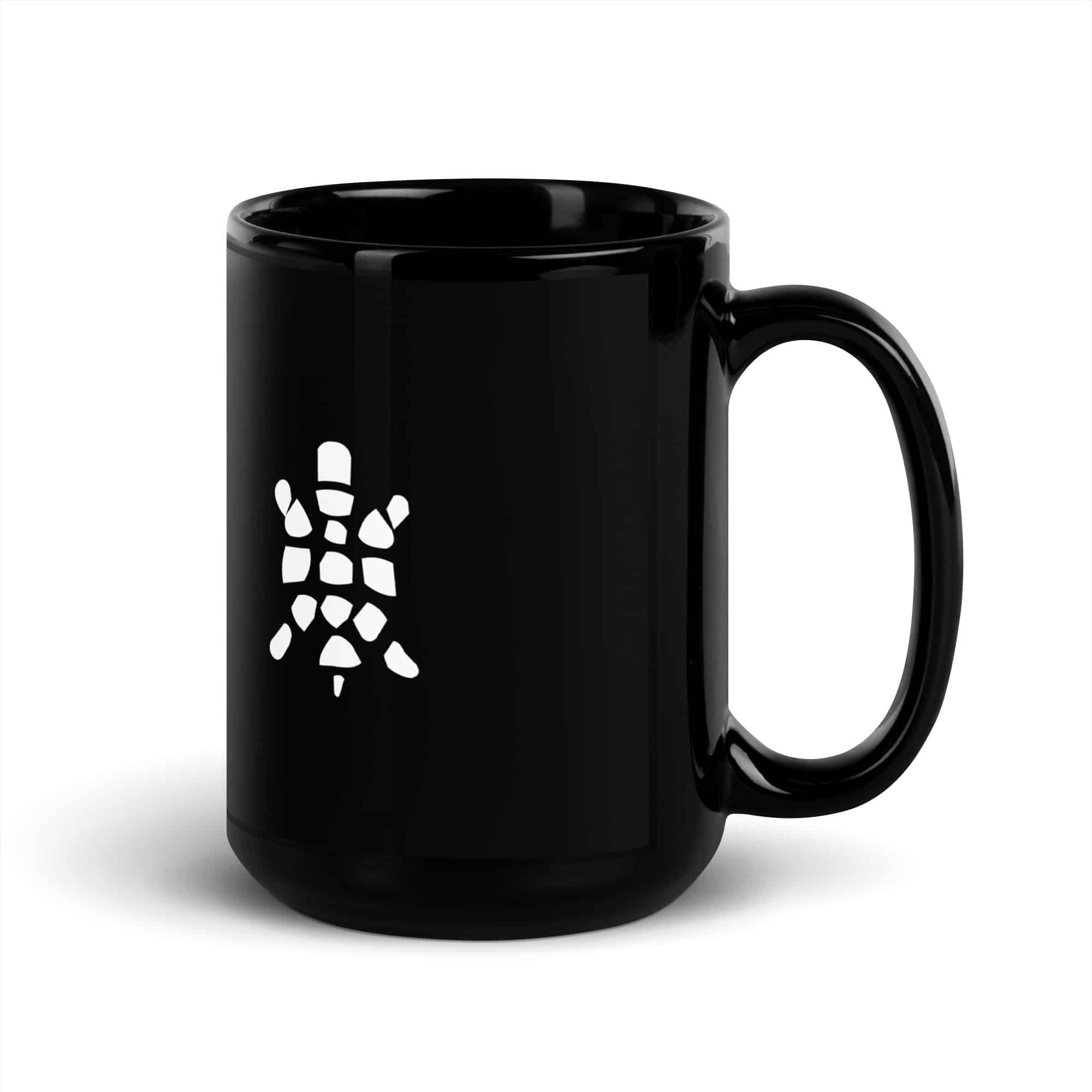 White Sheltowee Inspired Turtle Icon Black Mug