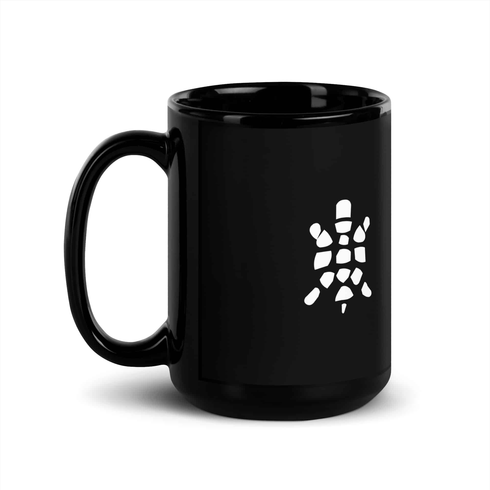 White Sheltowee Inspired Turtle Icon Black Mug